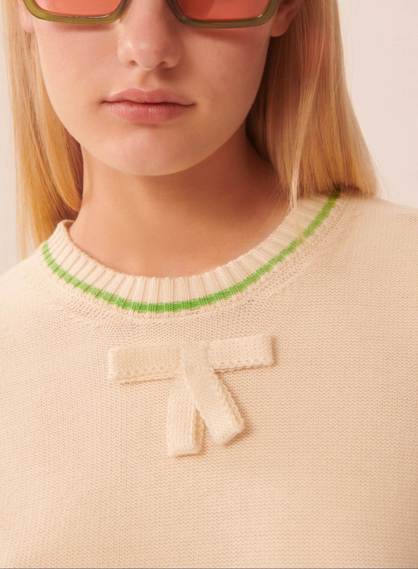 Pull Poupee écru en maille Faume - seconde main