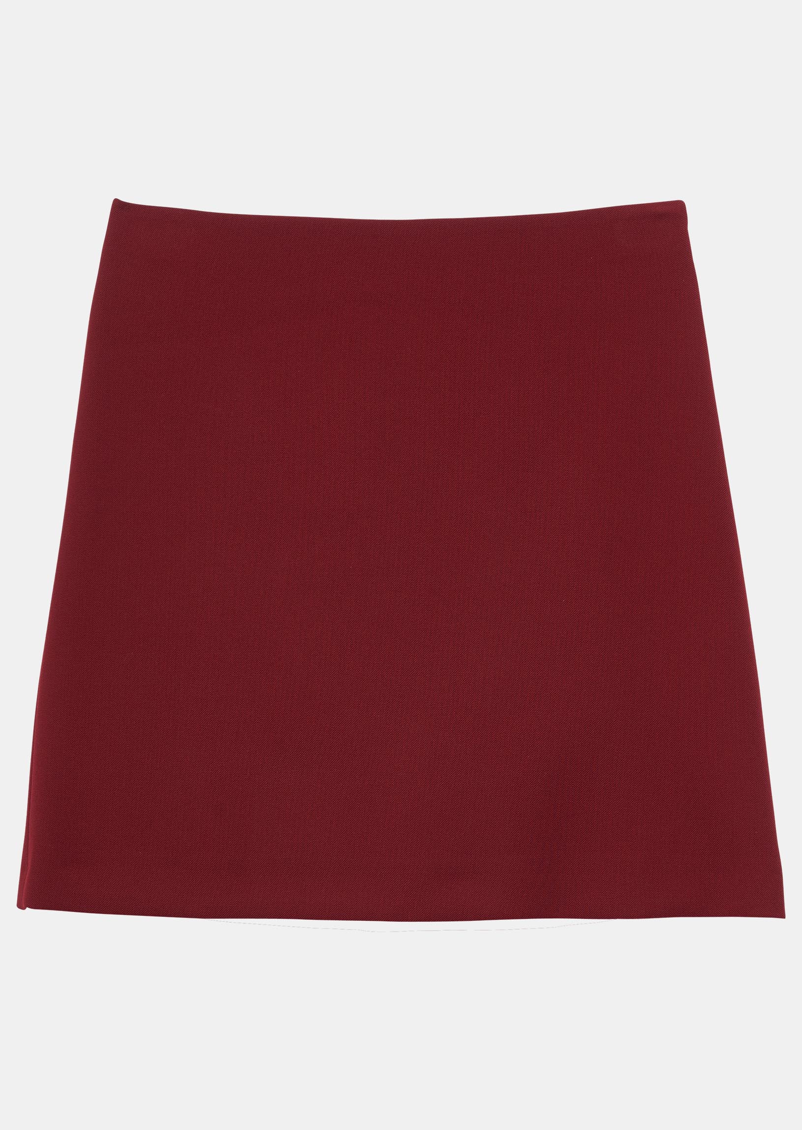 Mini-jupe Jiani bordeaux en toile gabardine Faume - seconde main