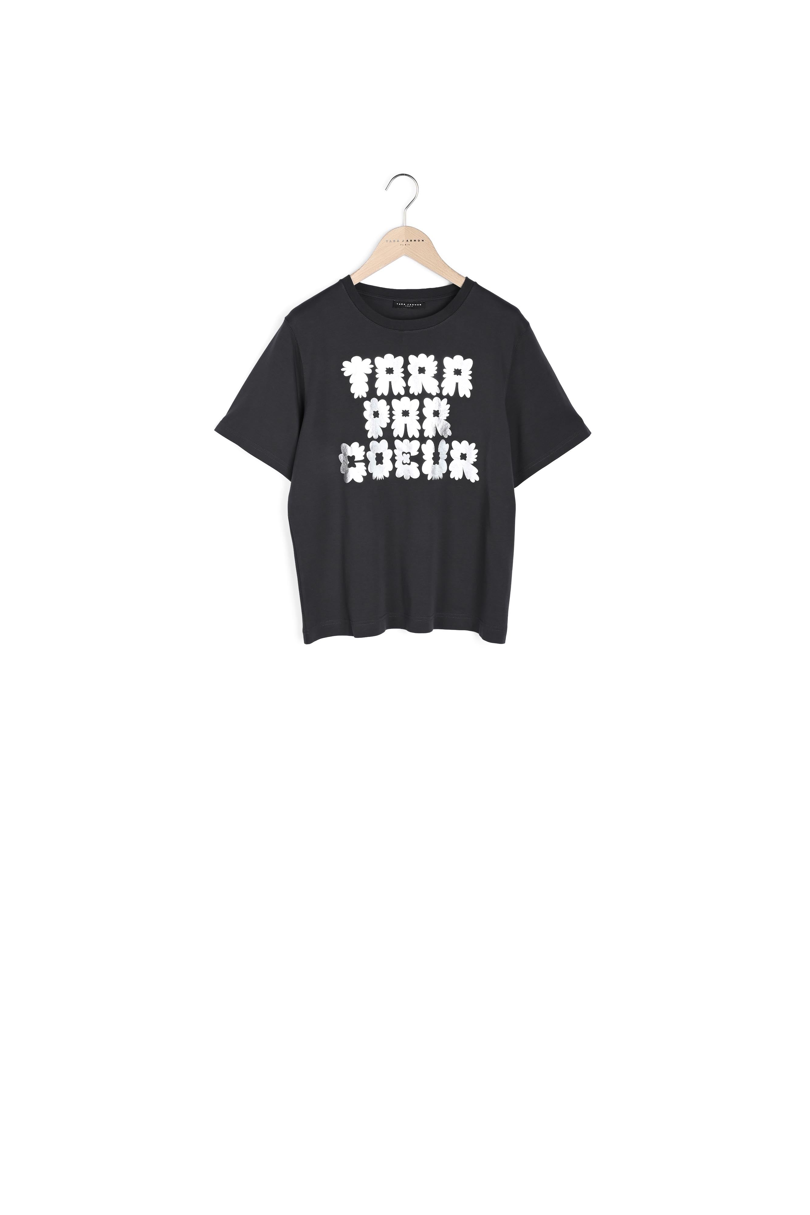 T-shirt Trefle gris en coton Faume - seconde main