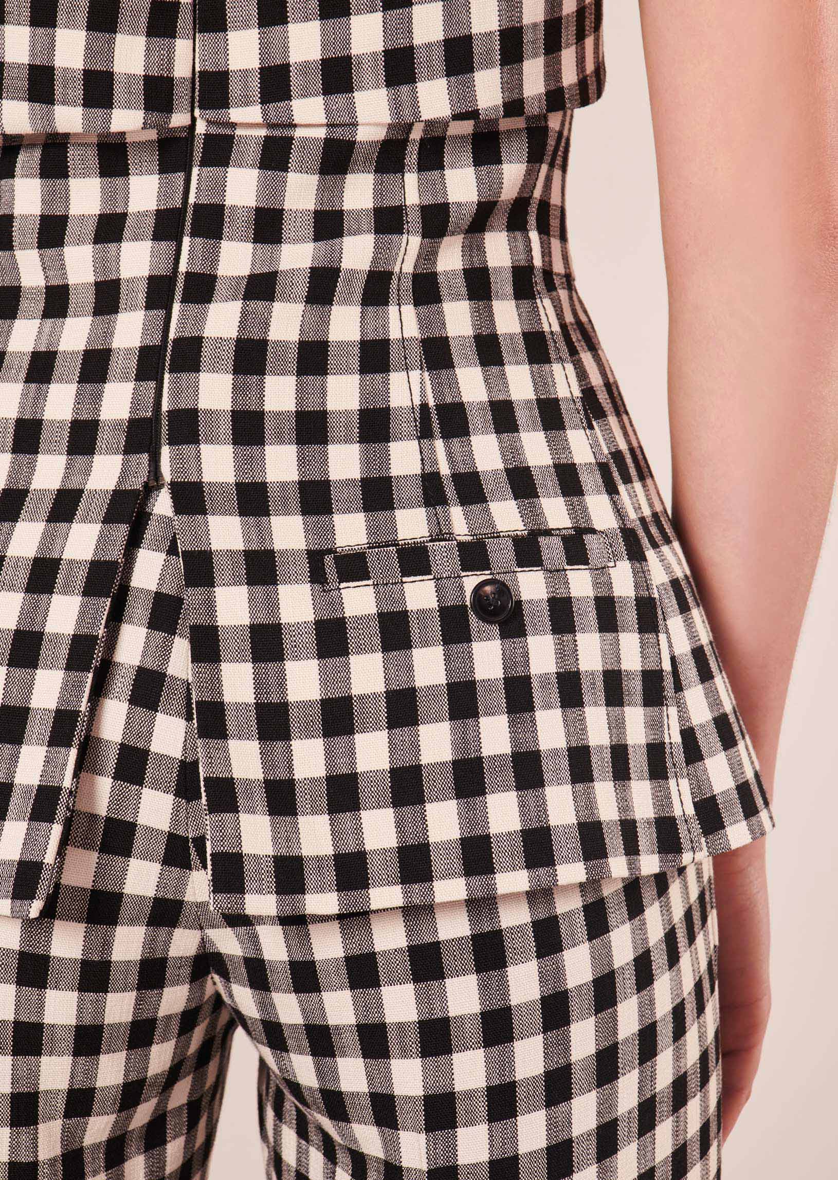 Top Tonnie noir en vichy Faume - seconde main