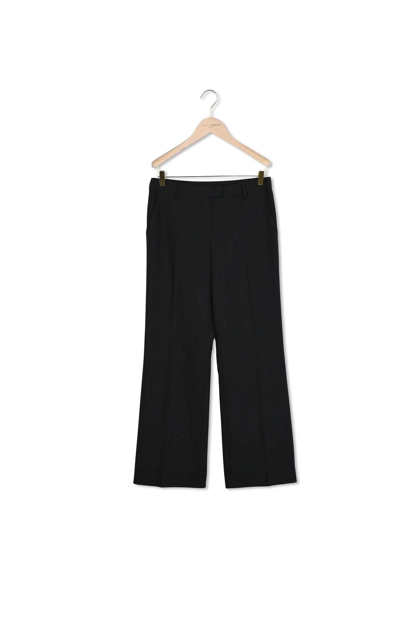 Pantalon Patti noir en laine tailleur Faume - seconde main