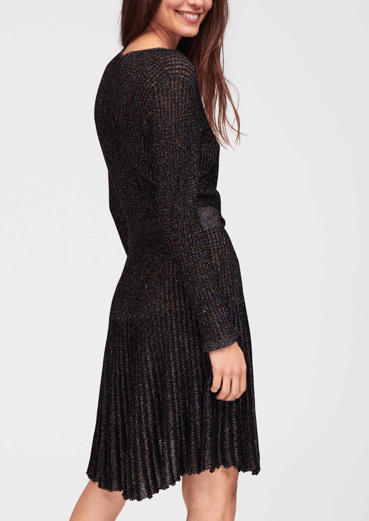 Maille noire plissée en lurex Faume - seconde main