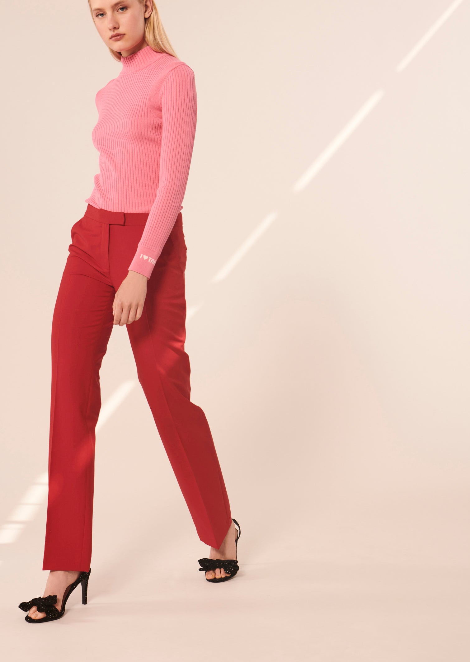 Pantalon Peter rouge en laine froide Faume - seconde main