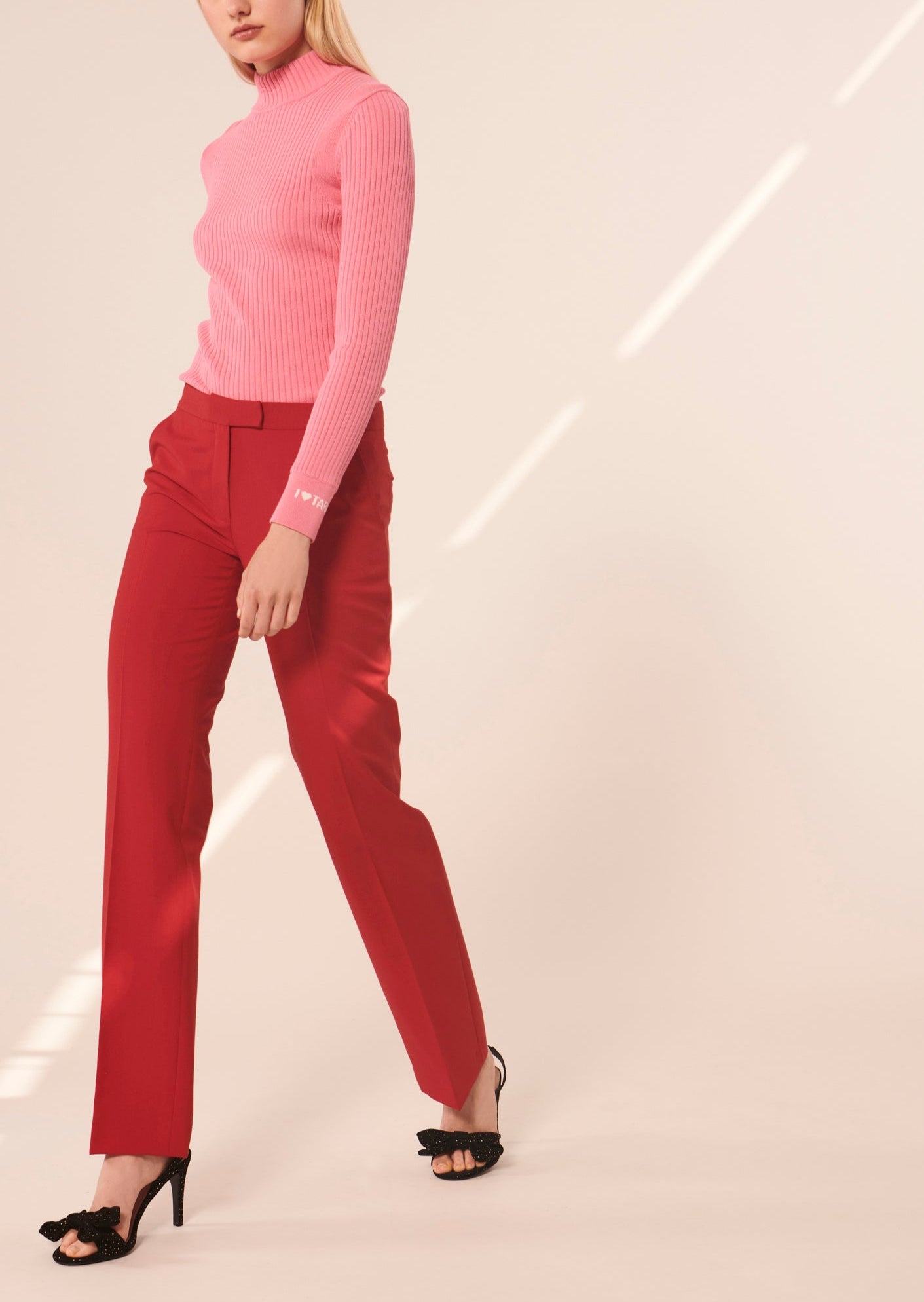 Pantalon Peter rouge en laine froide Faume - seconde main