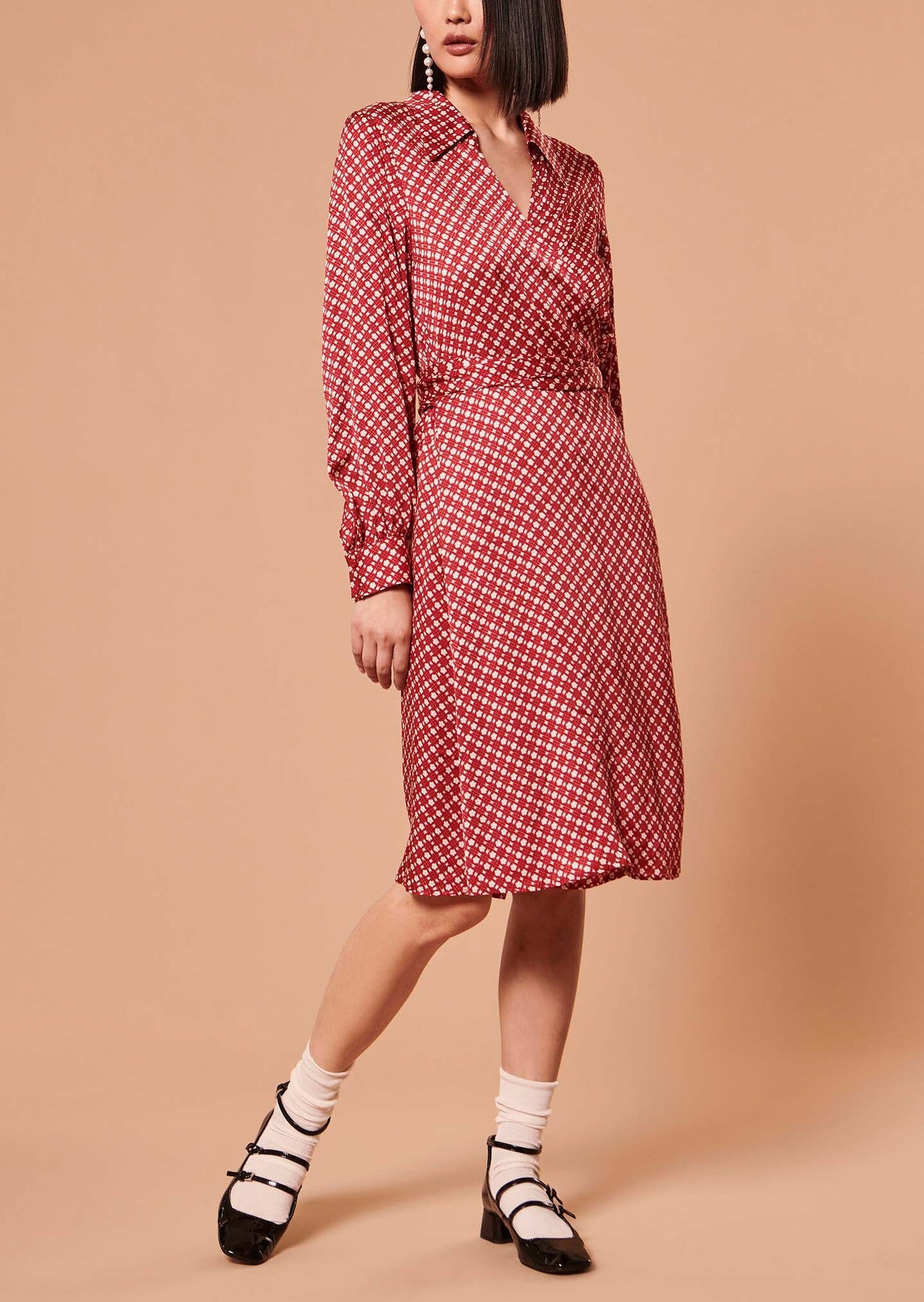 Robe Roselita rouge imprimé fleurs Faume - seconde main