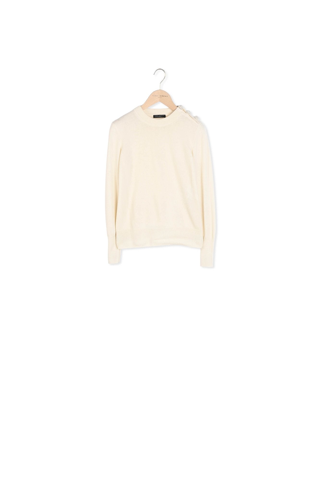 Pull Prunette écru en laine Faume - seconde main