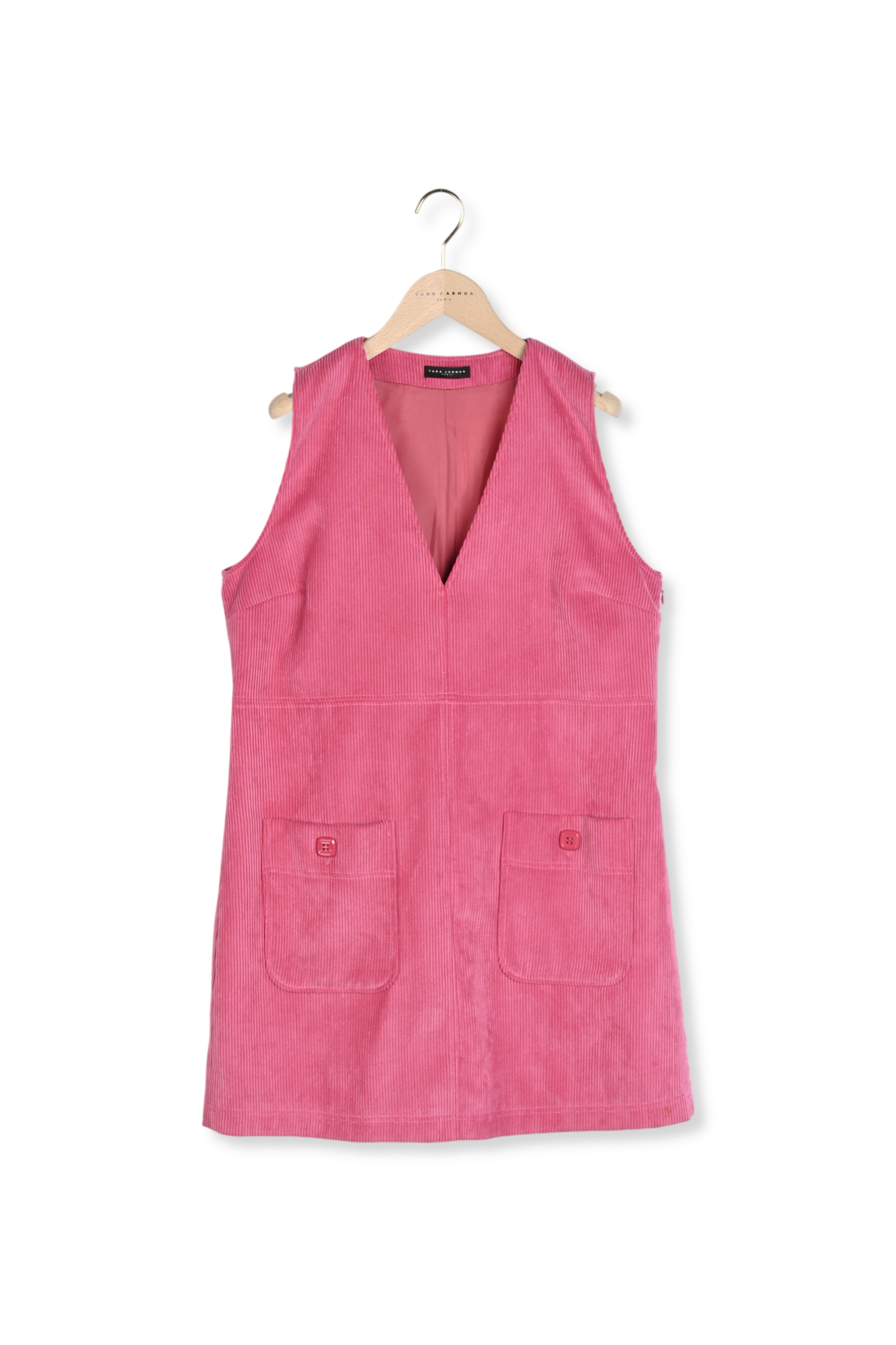 Robe Rutanie rose en velours côtelé Faume - seconde main