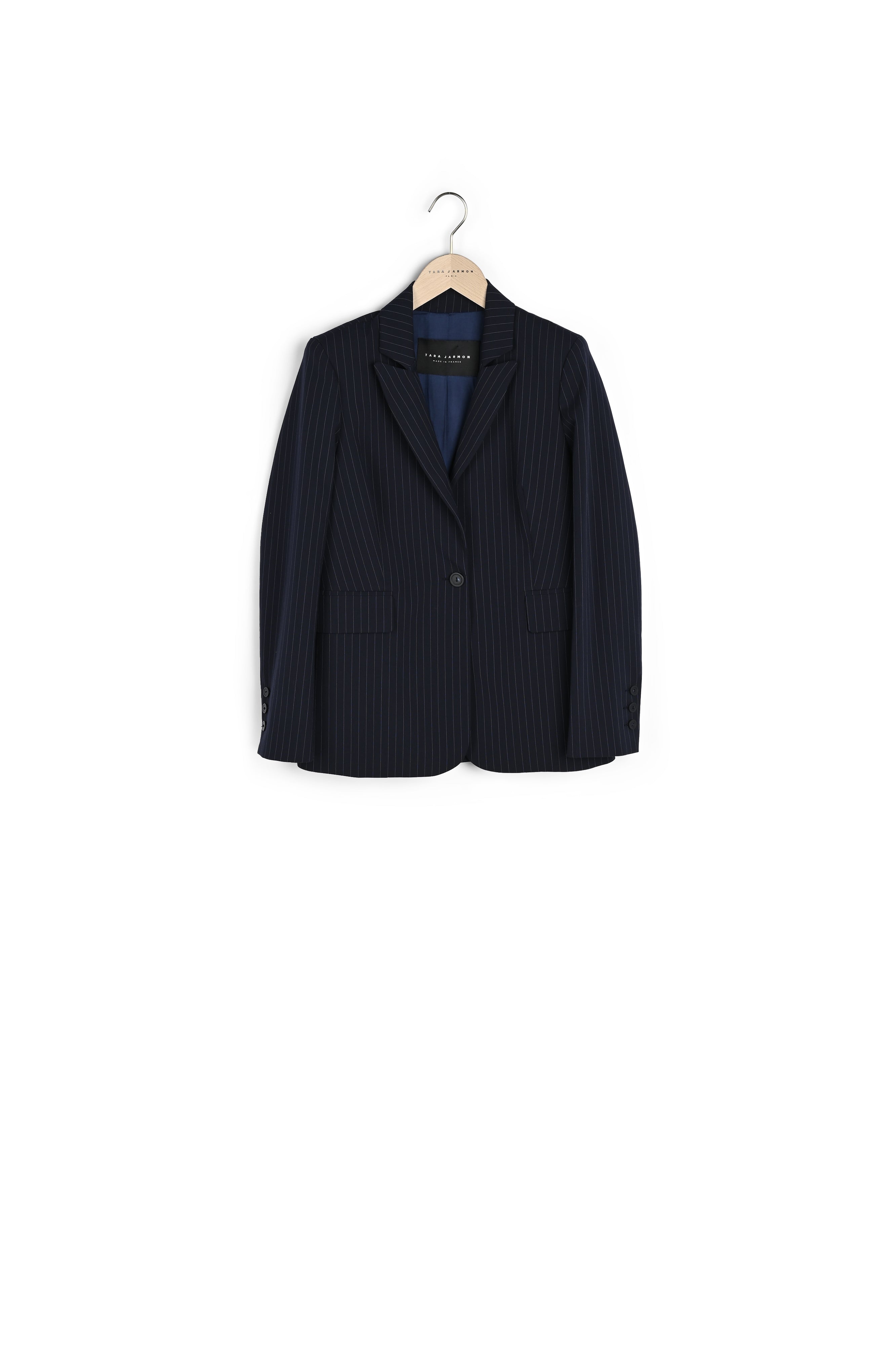 Veste Veroucha bleu nuit rayé Faume - seconde main