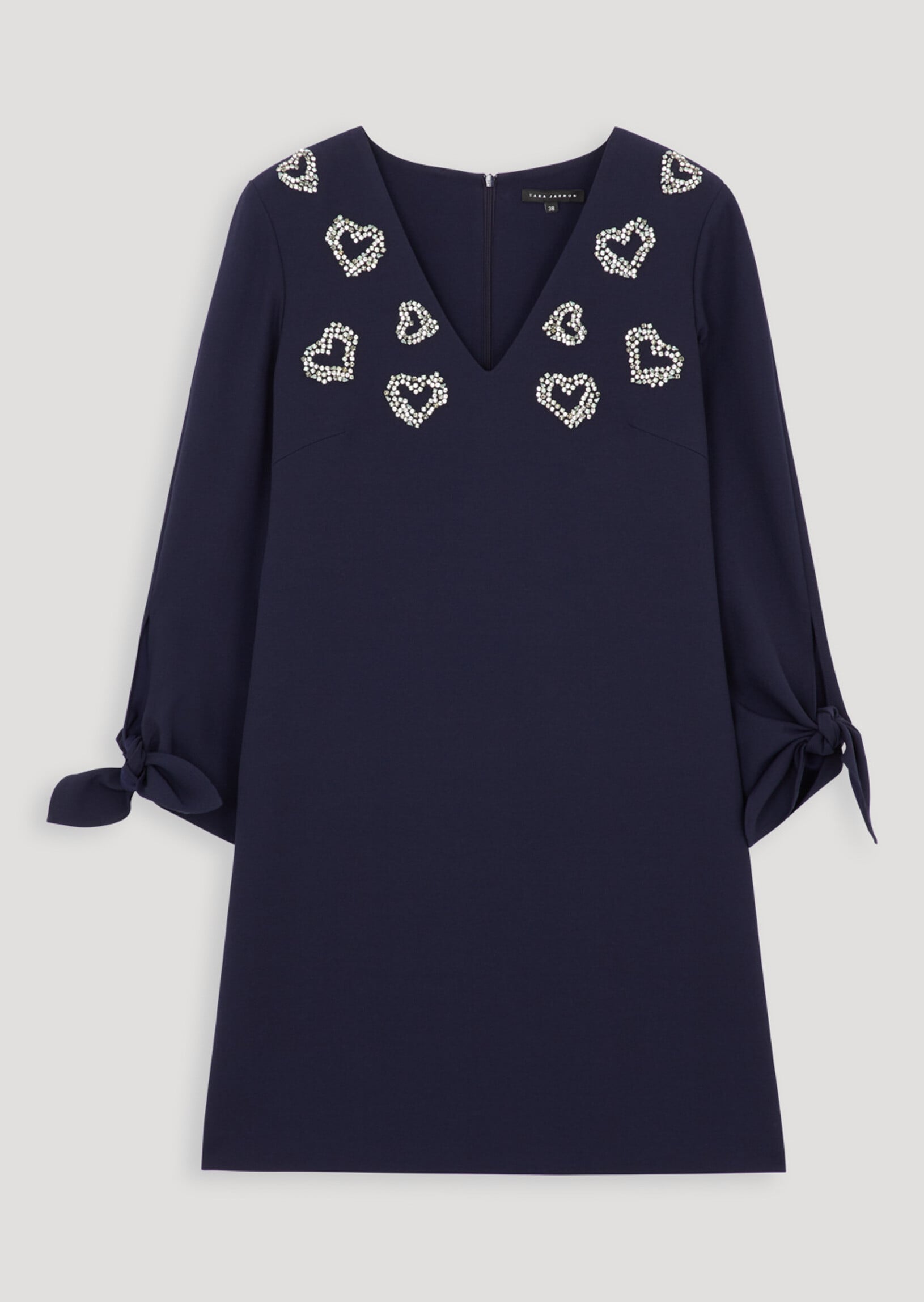 Robe bijou bleu nuit en toile gabardine Faume - seconde main