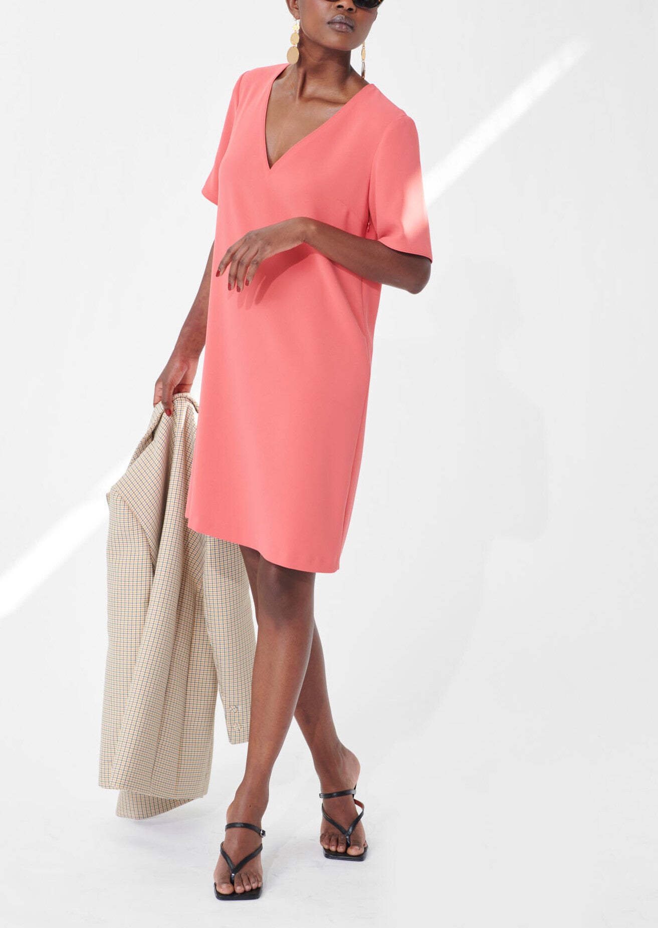 Robe Ruban framboise en crêpe Faume - seconde main