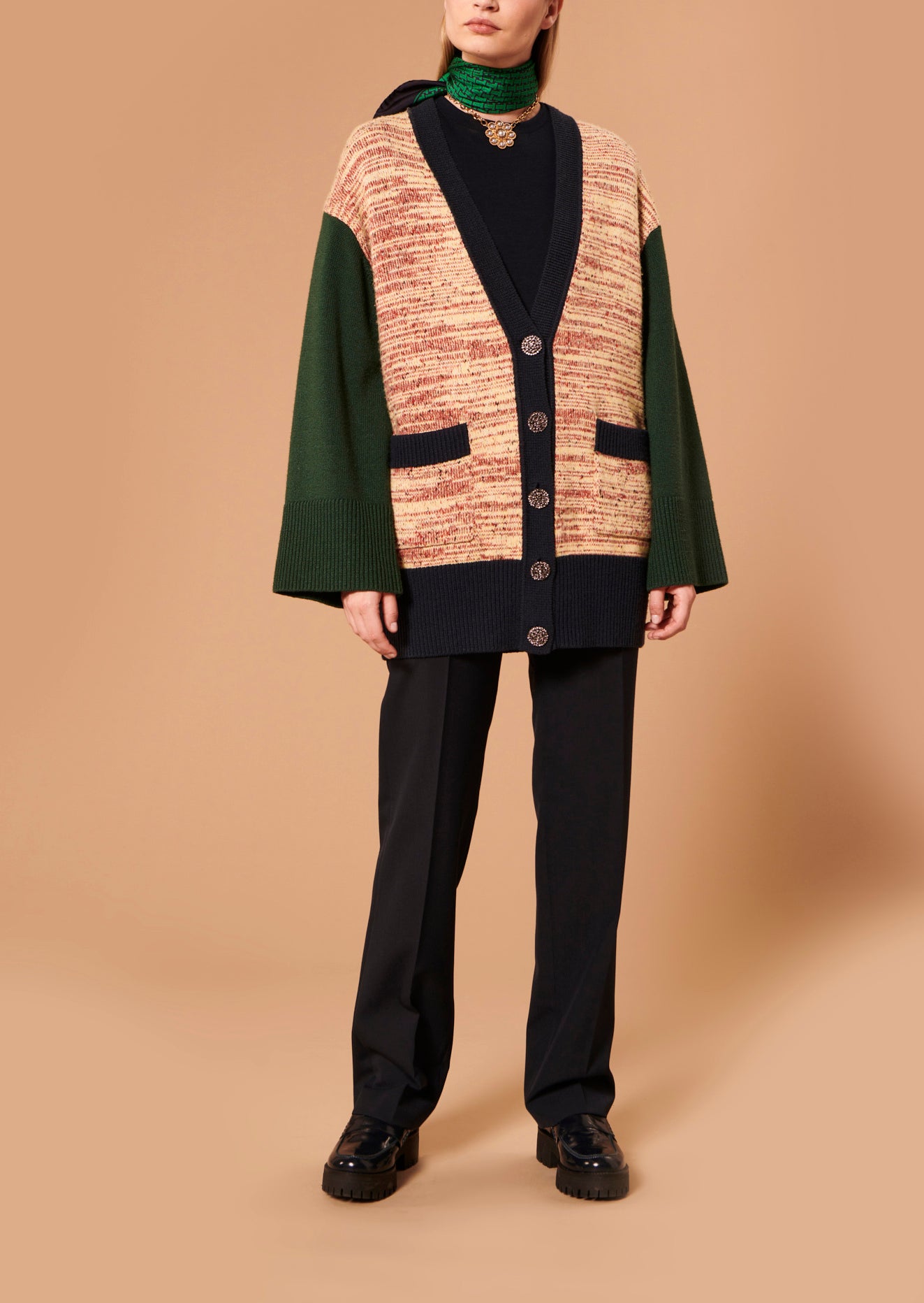 Gilet Ginger multicolore en laine Faume - seconde main