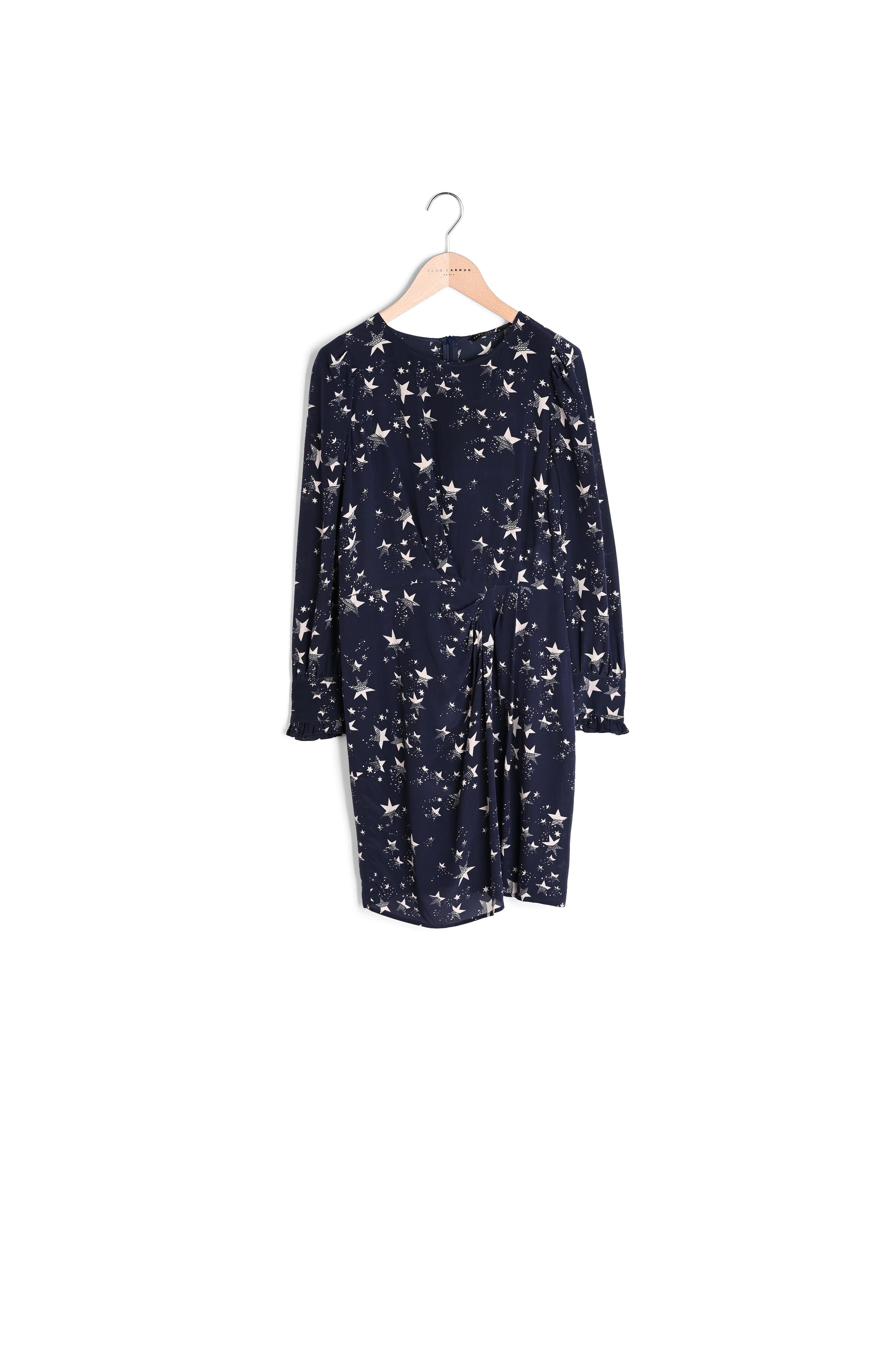 Robe bleu nuit motif étoile Faume - seconde main