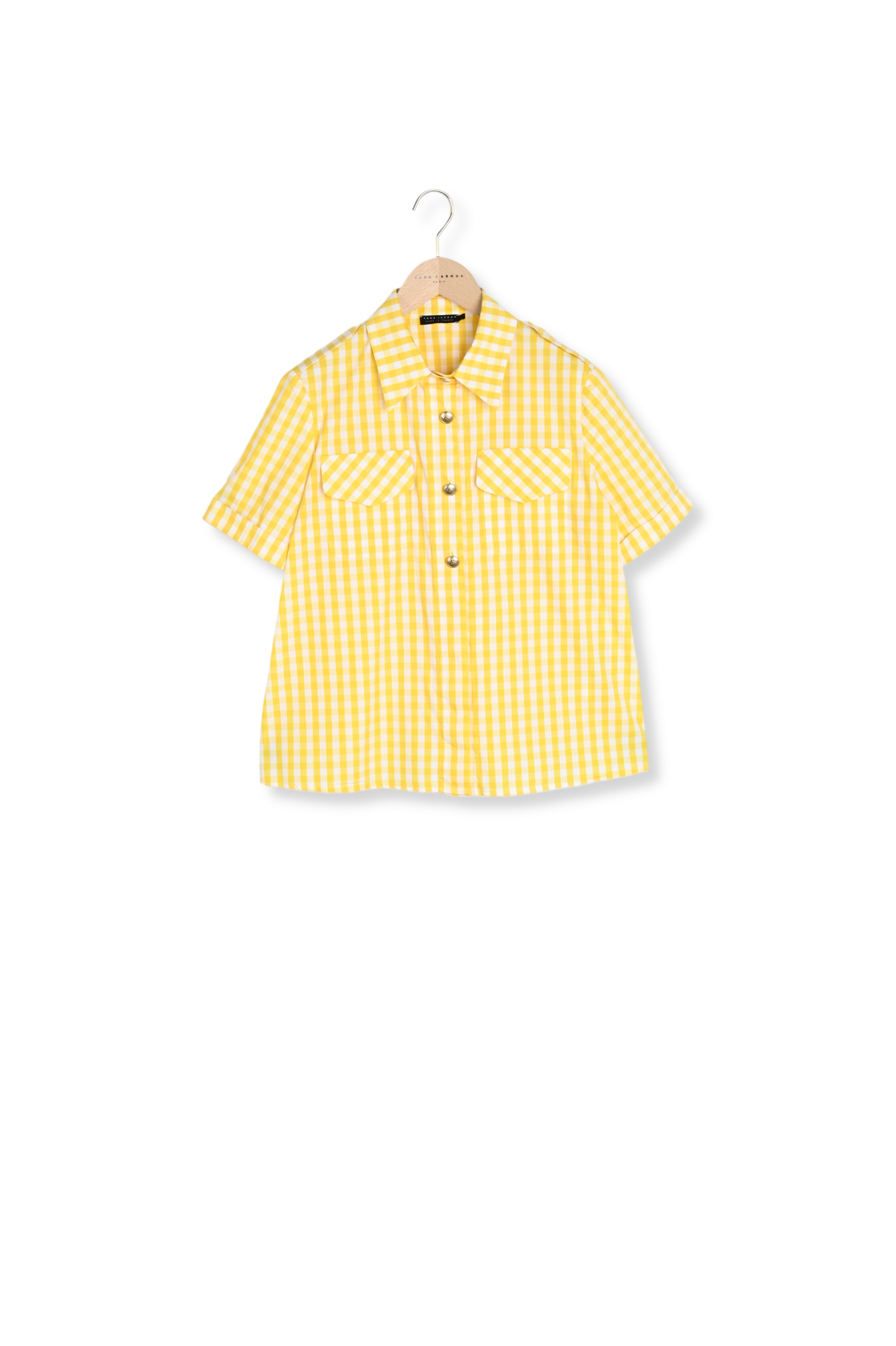 Top jaune en vichy Taormina Faume - seconde main