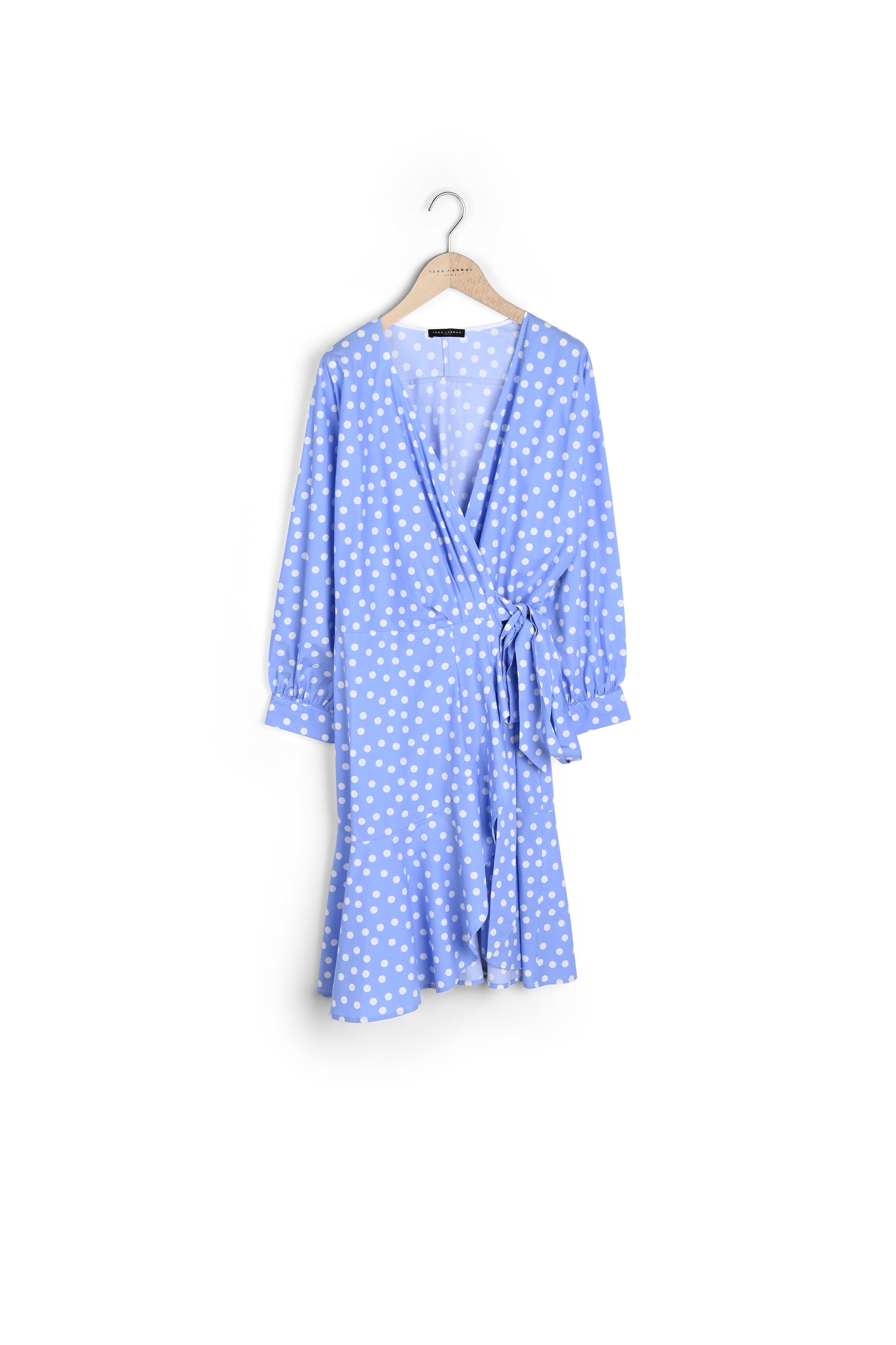 Robe Roza bleu tendre imprimé pois en coton Faume - seconde main