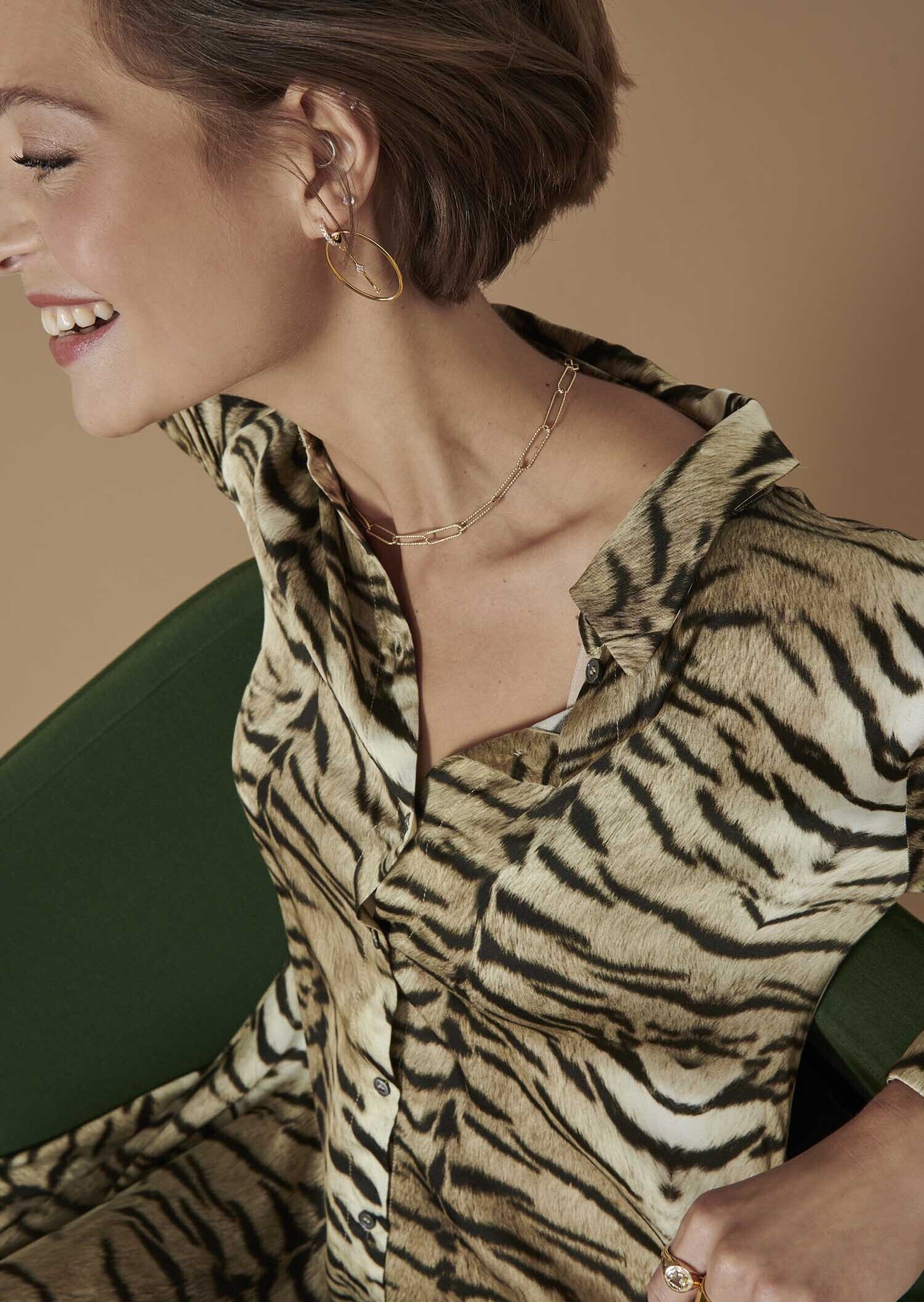 Robe Ryanna beige imprimé zèbre Faume - seconde main