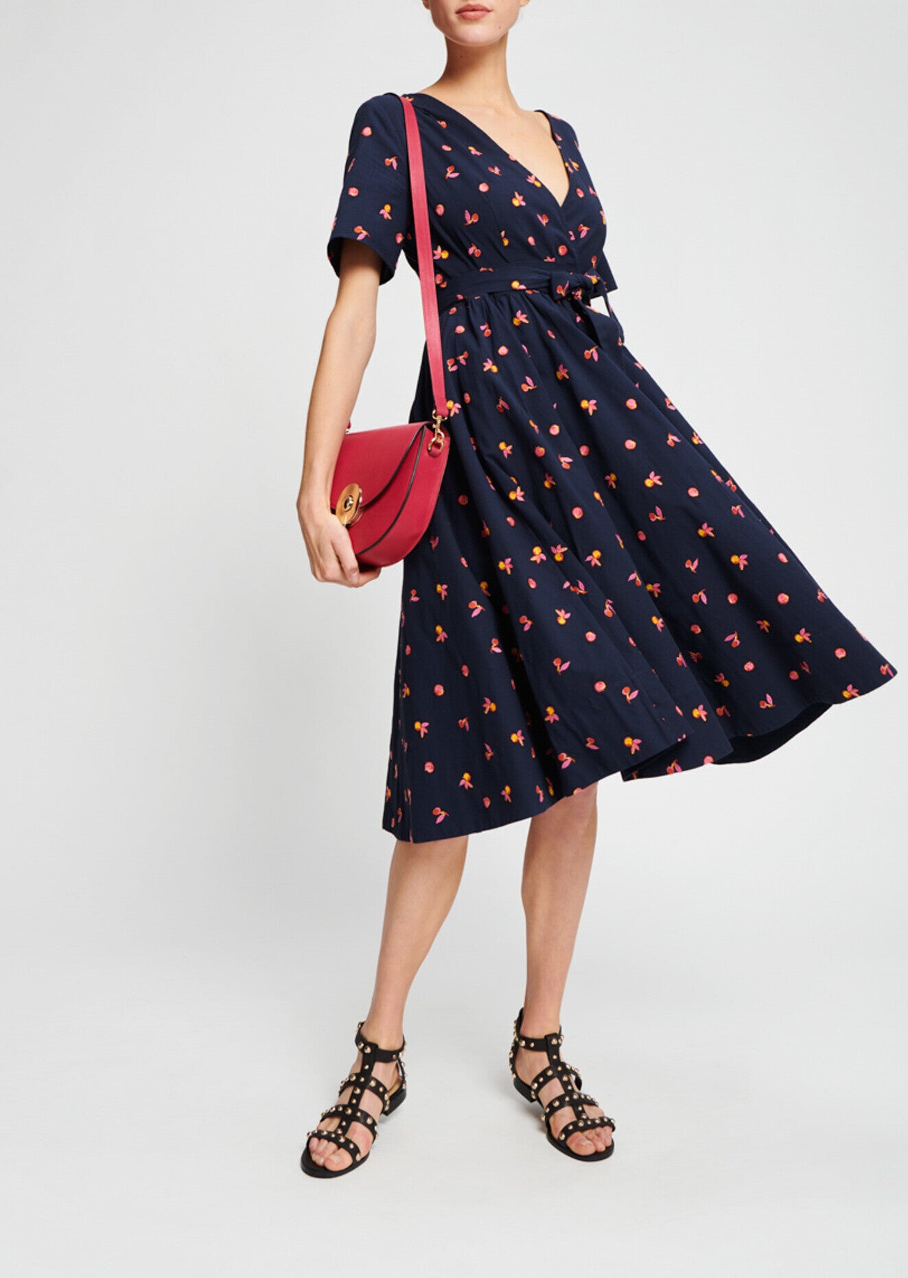 Robe bleu nuit à motifs Faume - seconde main