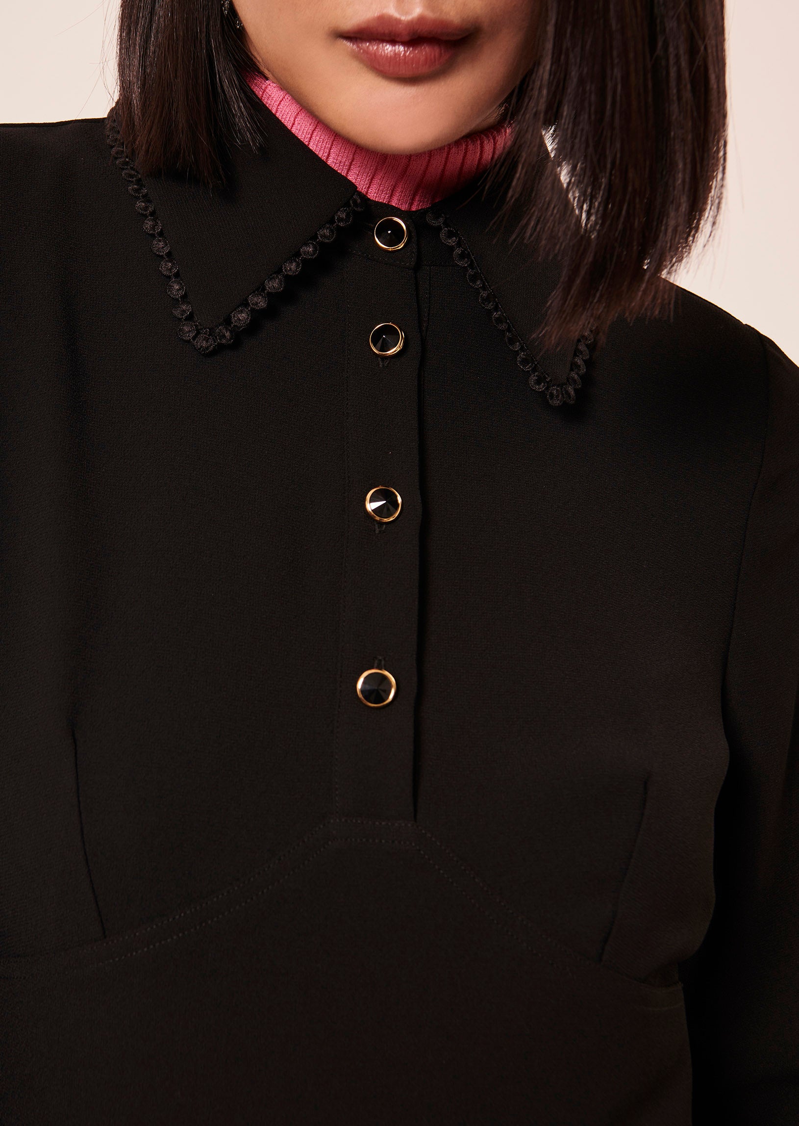 Robe Rielle noire en crêpe Faume - seconde main