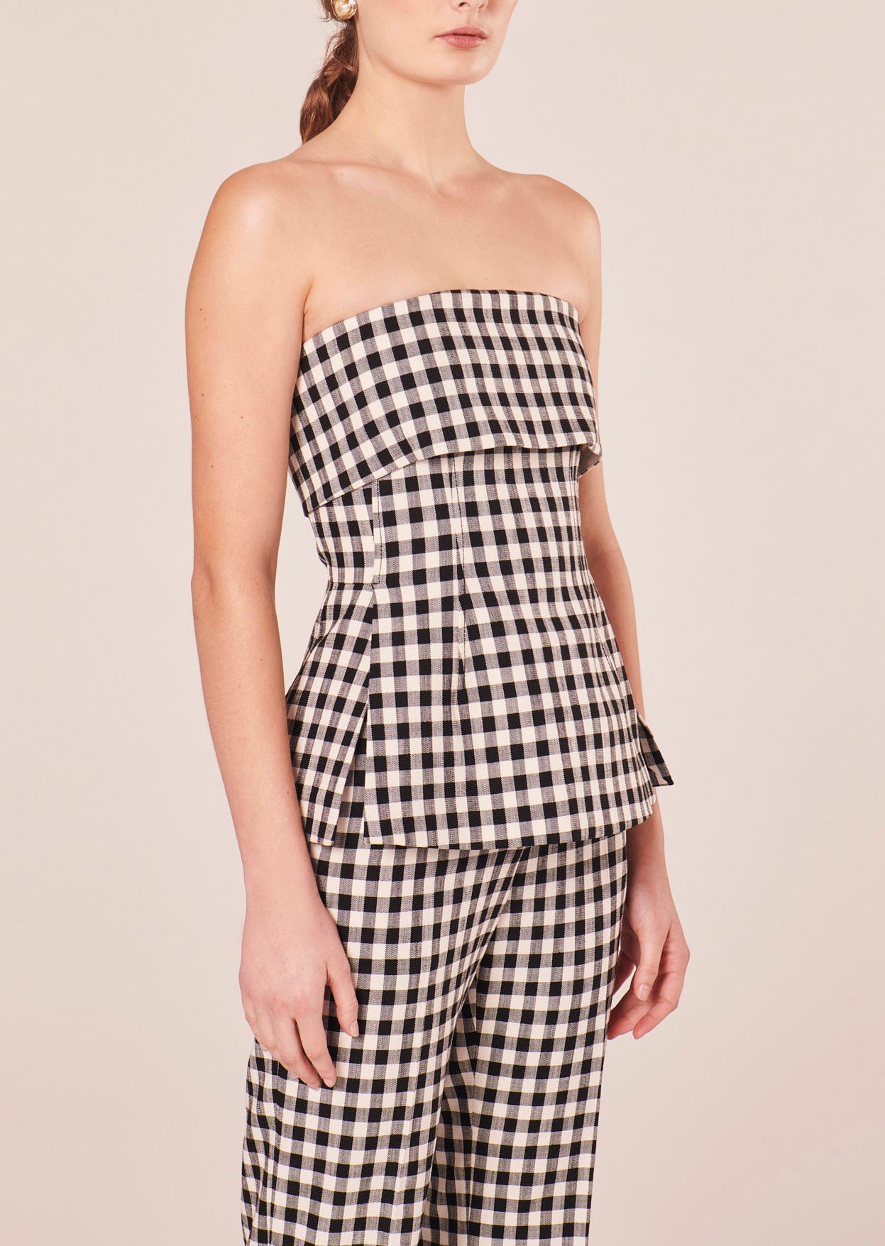 Top Tonnie noir en vichy Faume - seconde main