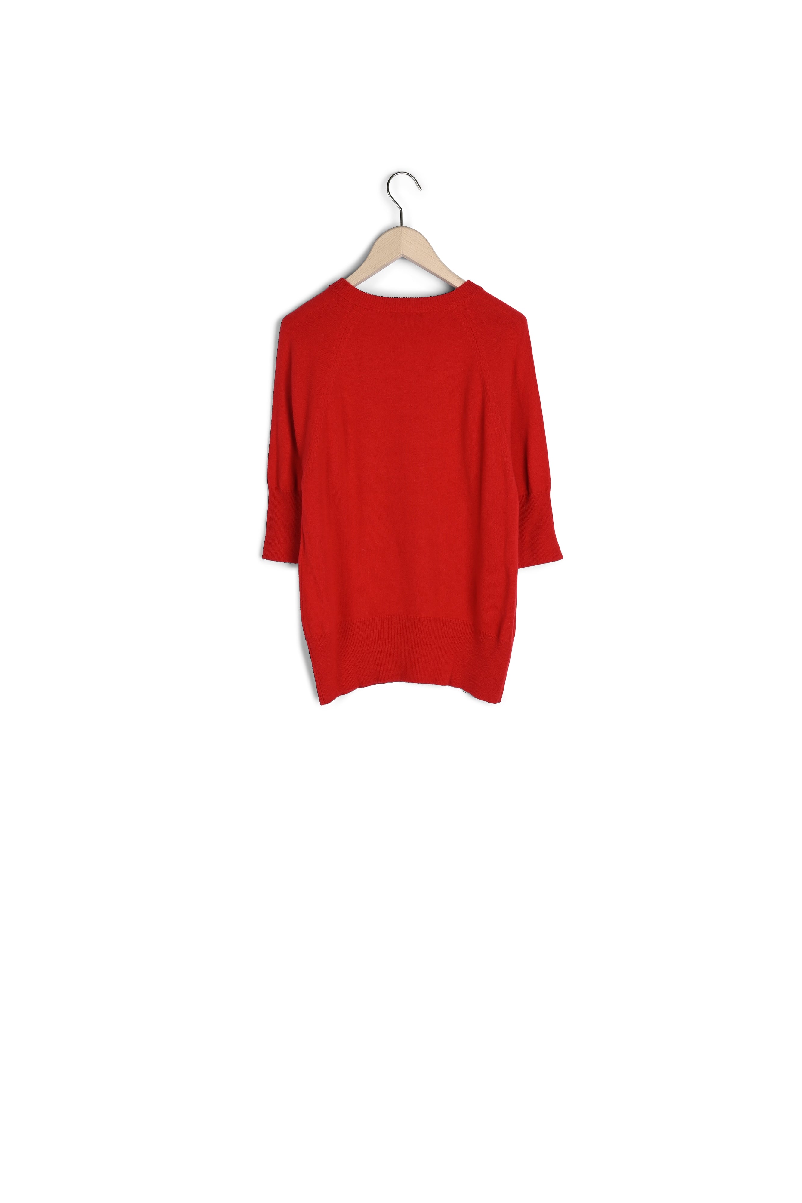Pull Pastelle rouge en laine merinos Faume - seconde main