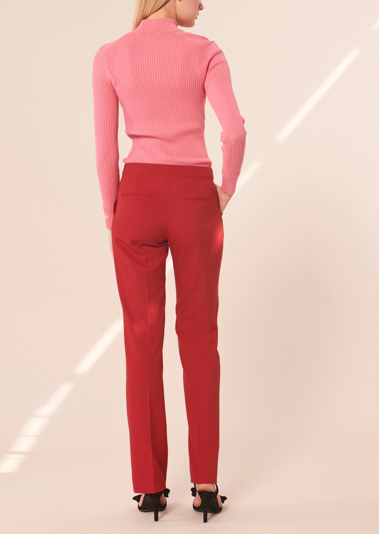 Pantalon Peter rouge en laine froide Faume - seconde main