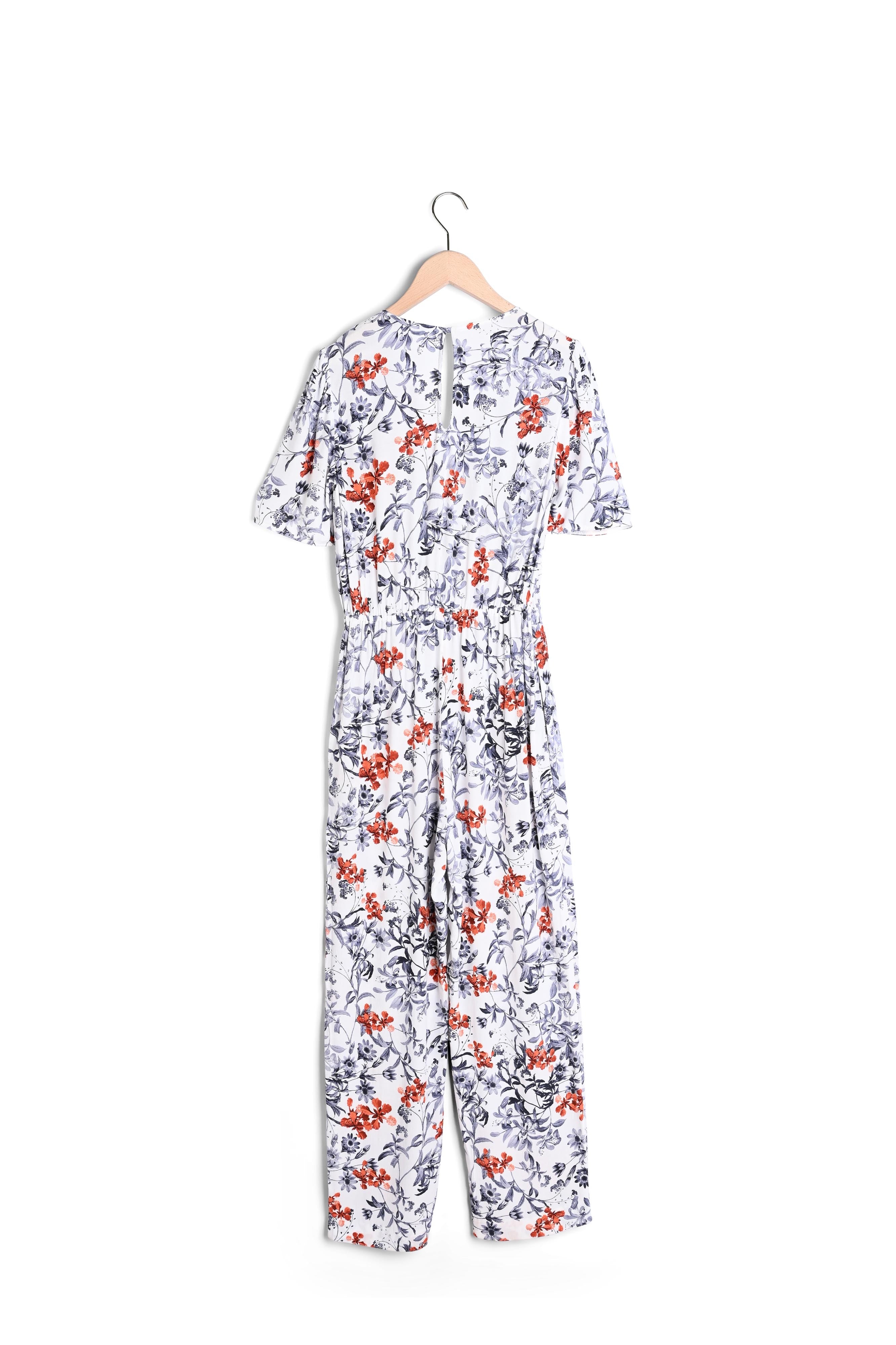 Combinaison décolleté cache-coeur Paulia en viscose imprimé fleurs japonaises Faume - seconde main