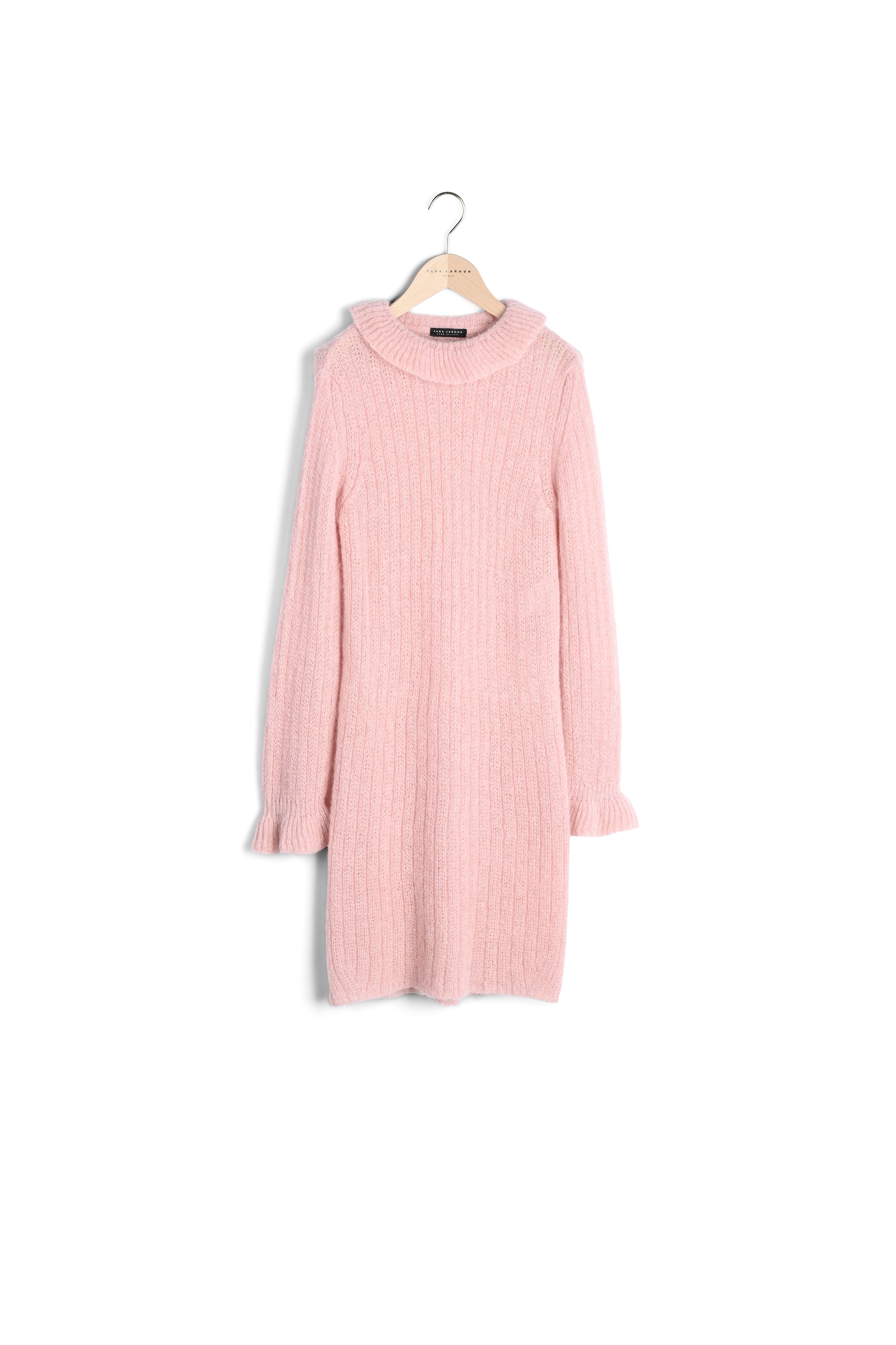 Robe pull Redestro rose en mohair et alpaga Faume - seconde main