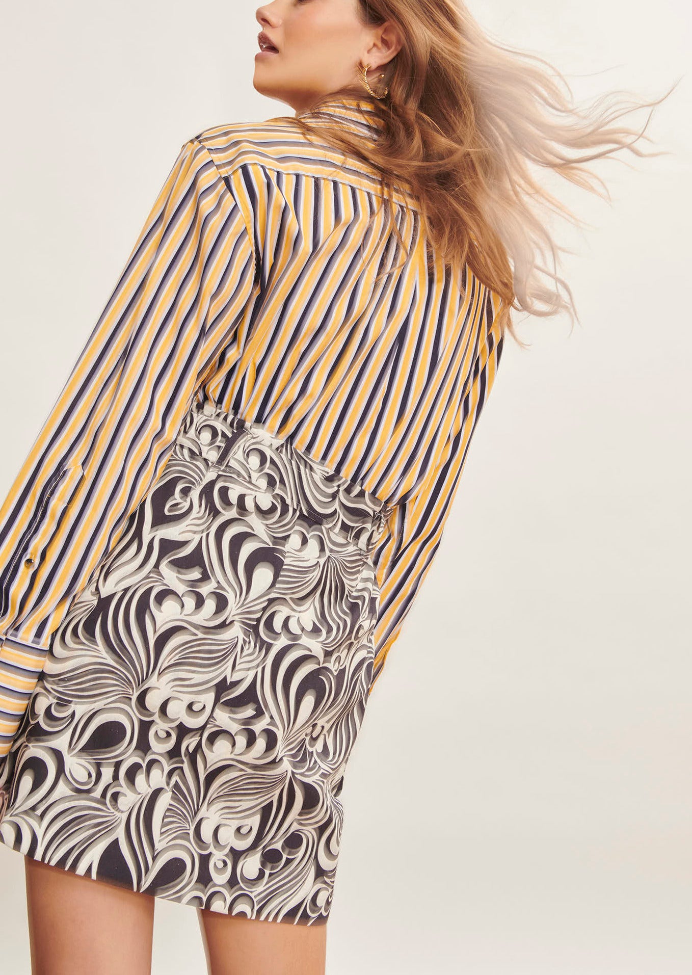 Jupe Joelle écrue imprimé psyche en coton Faume - seconde main