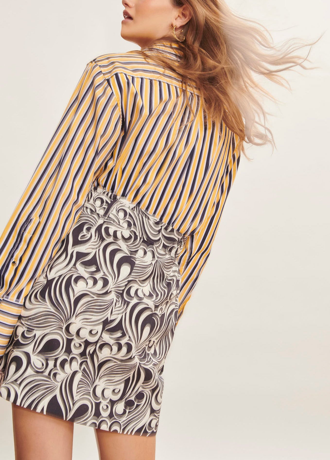 Jupe Joelle écrue imprimé psyche en coton Faume - seconde main