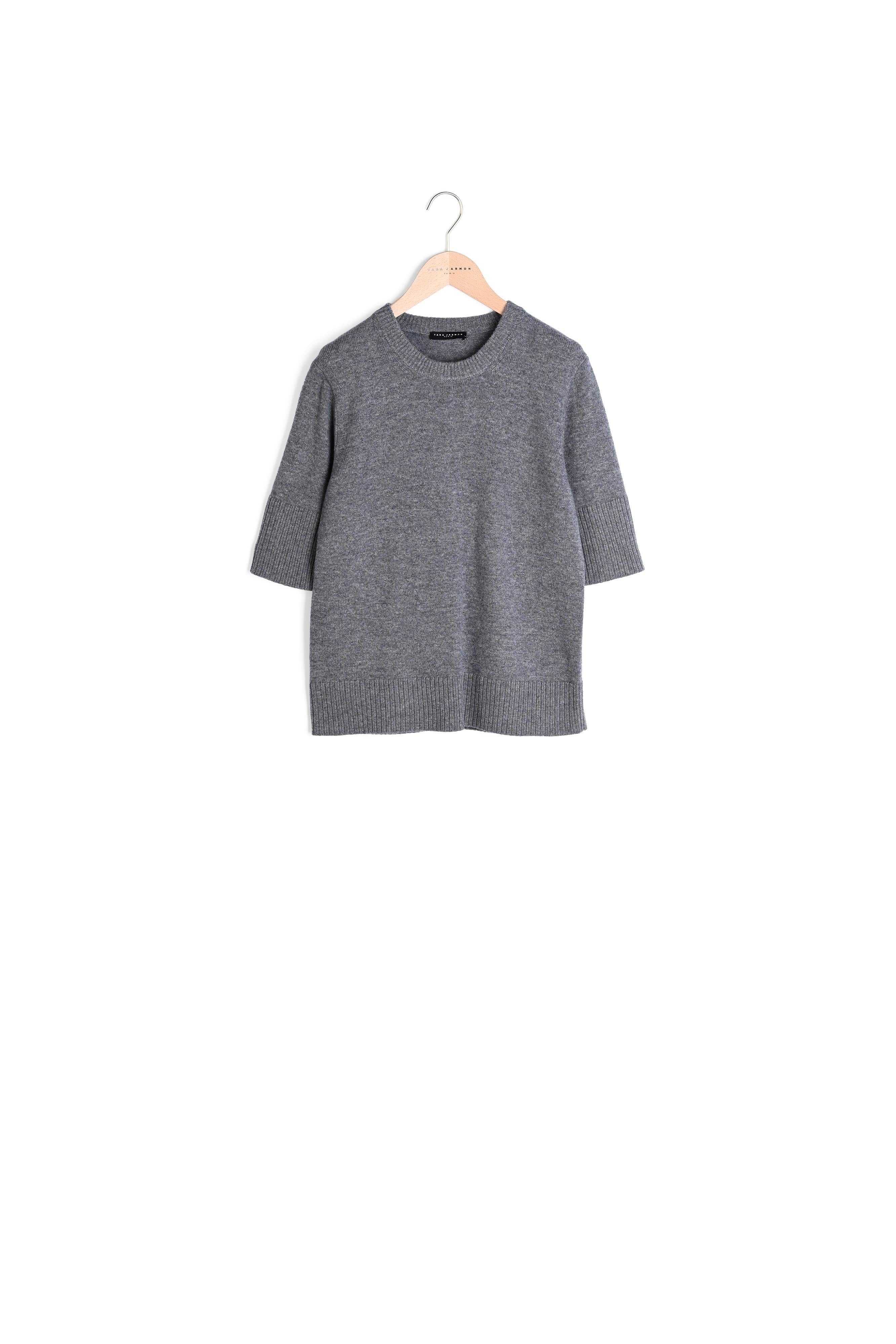 Pull Paoline gris en laine Faume - seconde main