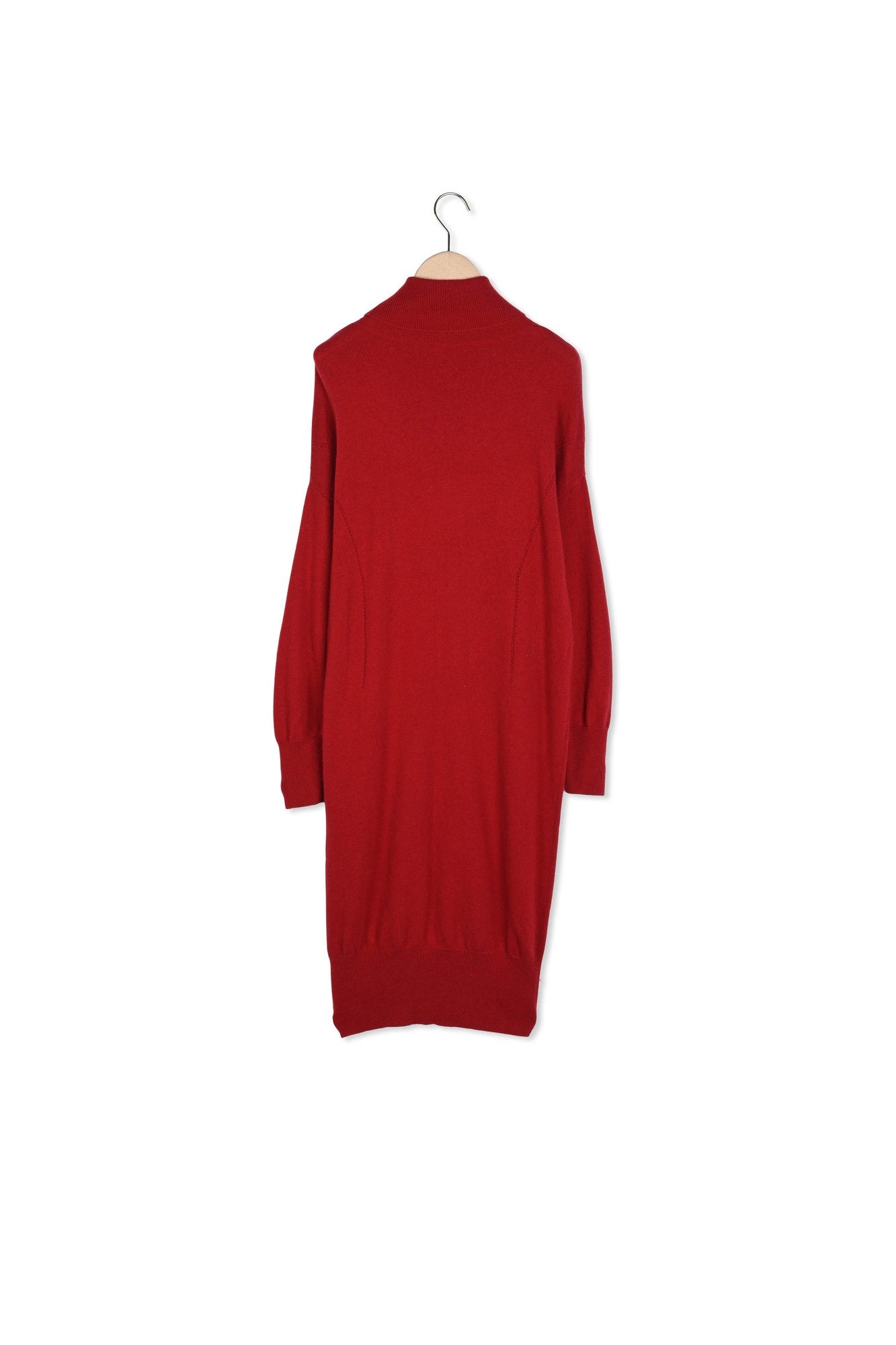Robe pull Rybbi rouge en merinos et cachemire Faume - seconde main
