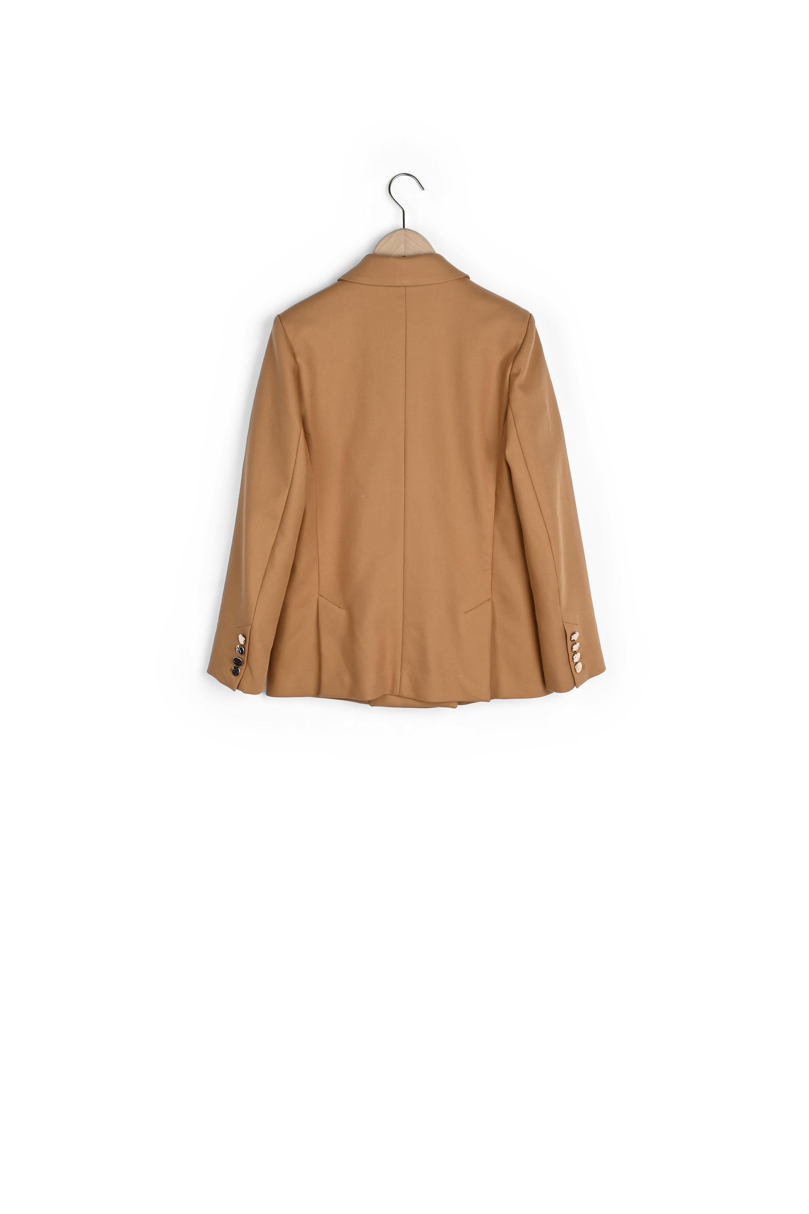 Veste de tailleur Violaine camel en twill de coton Faume - seconde main