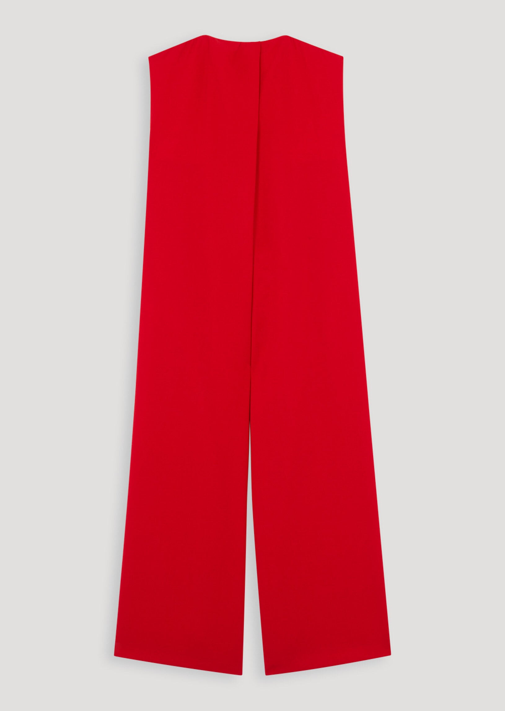Combinaison-pantalon bustier rouge en crêpe fluide Faume - seconde main