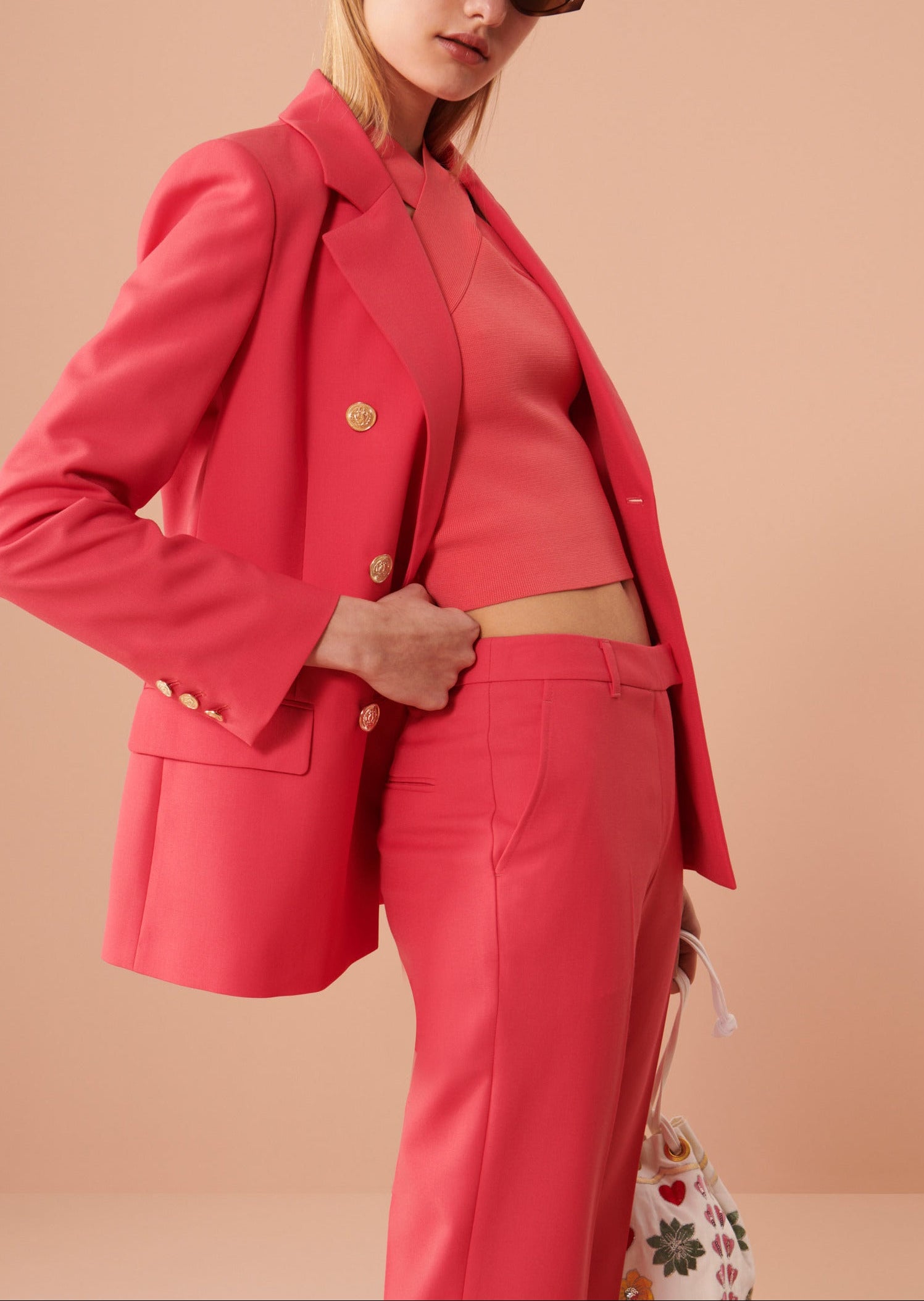 Veste Virgie rose en laine froide Faume - seconde main