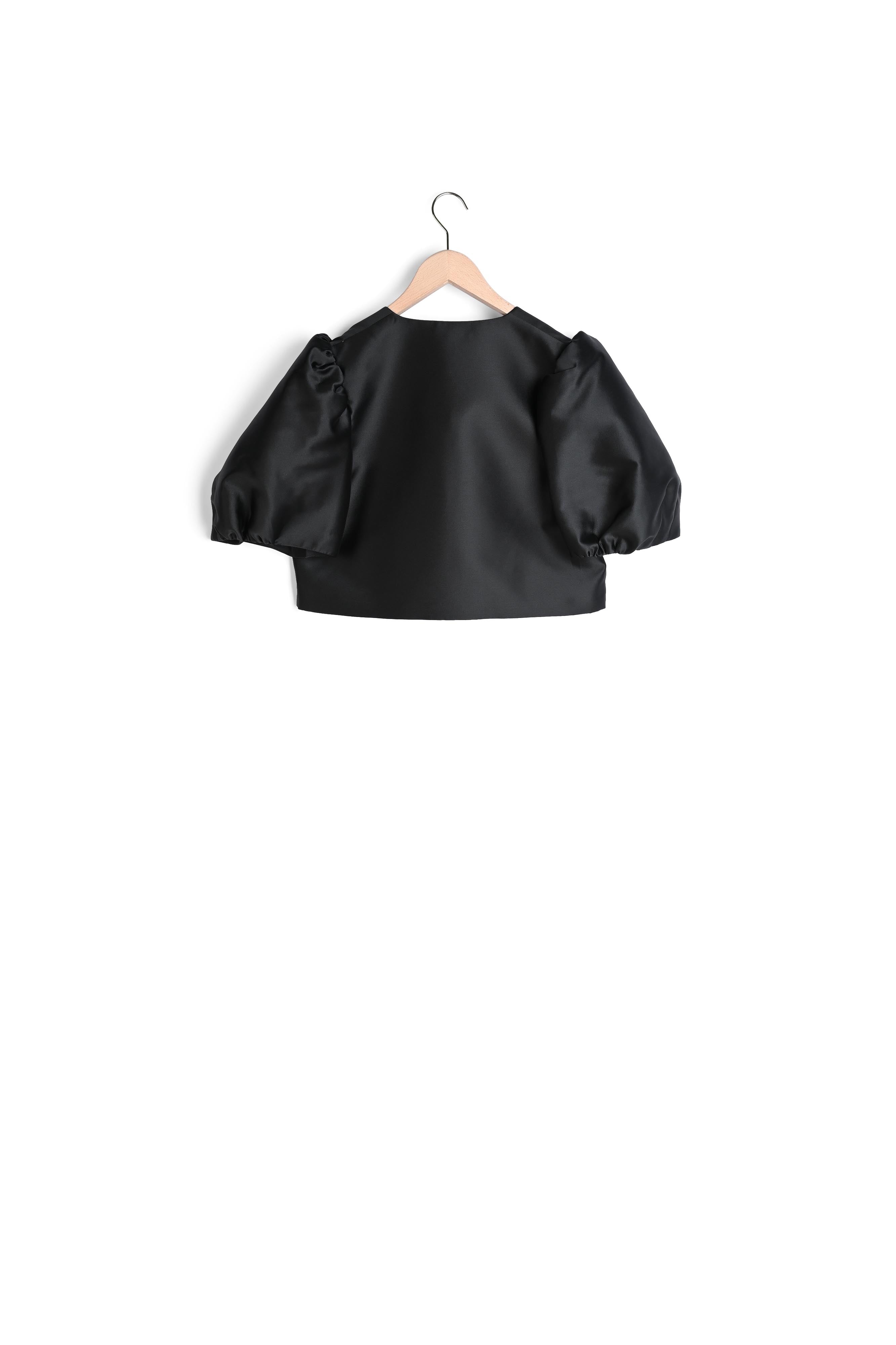 Veste Valentine noire en satin Faume - seconde main