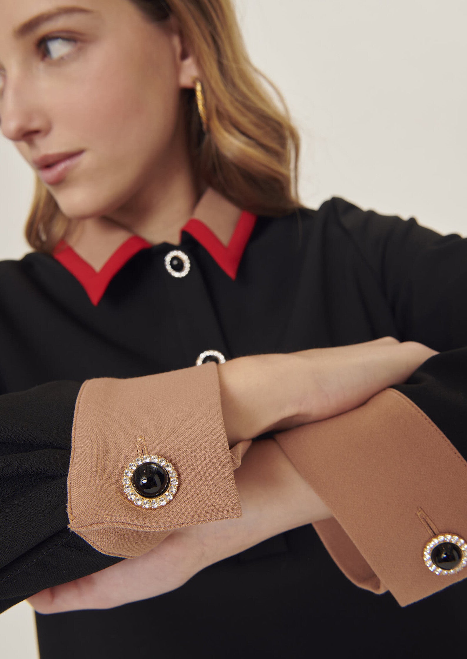 Robe Ramata noire en toile double Faume - seconde main