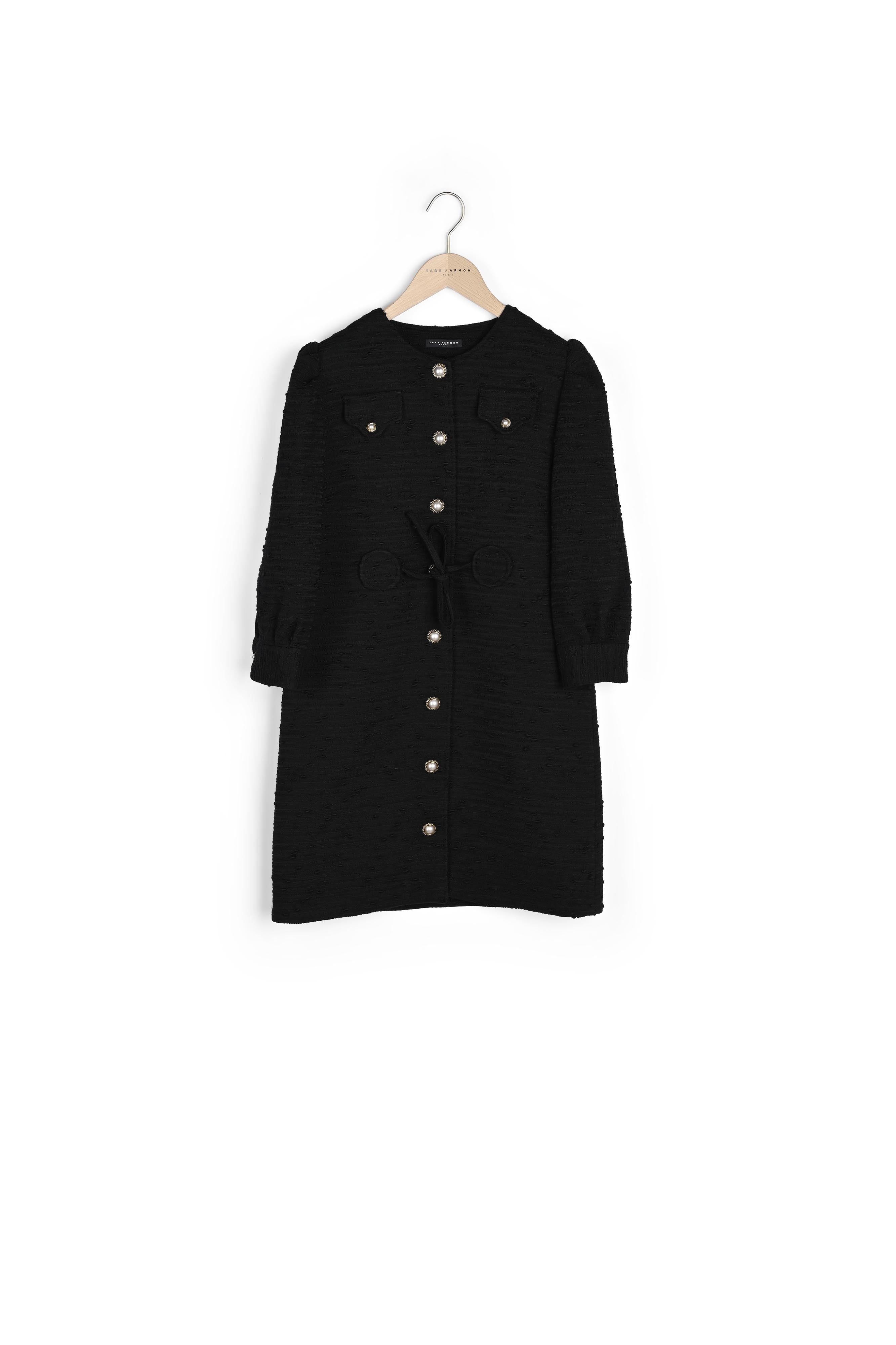 Robe Rosel noire en tweed Faume - seconde main