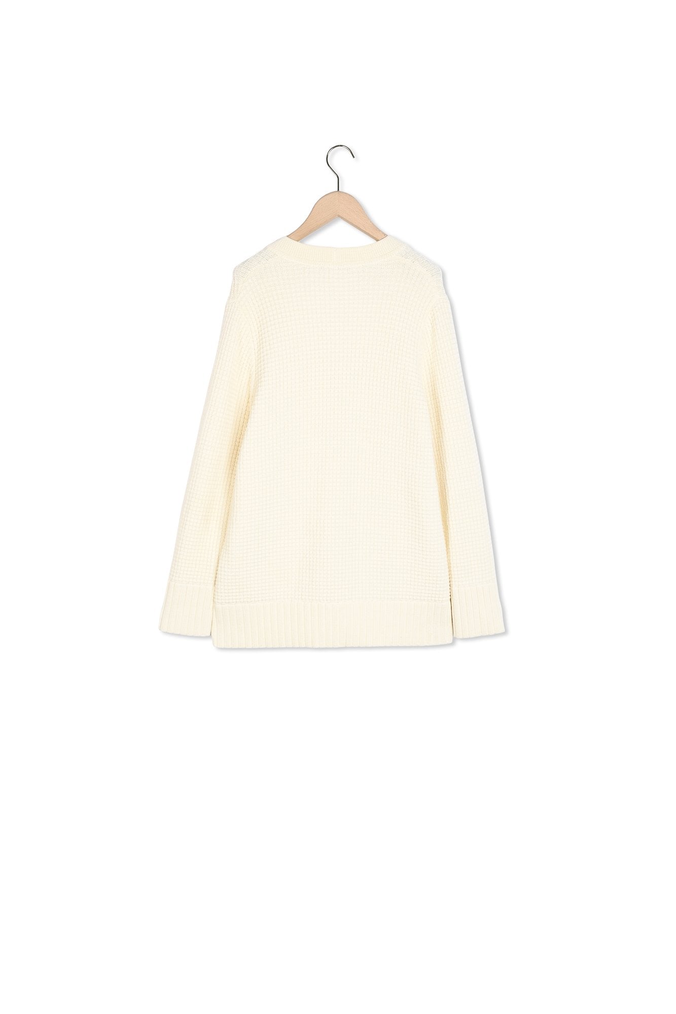 Gilet Gia écru en maille tweedée Faume - seconde main