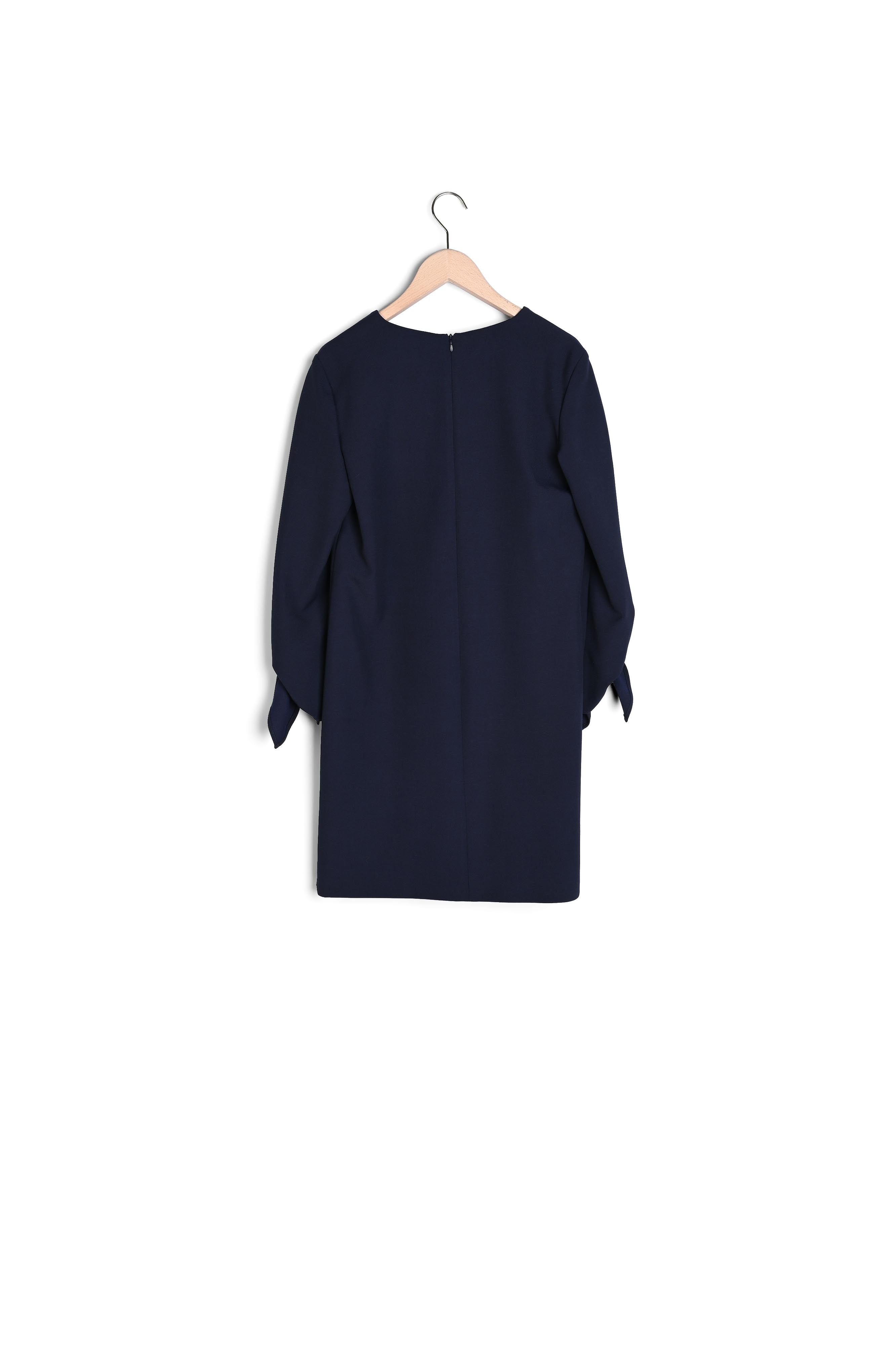 Robe bijou bleu nuit en toile gabardine Faume - seconde main
