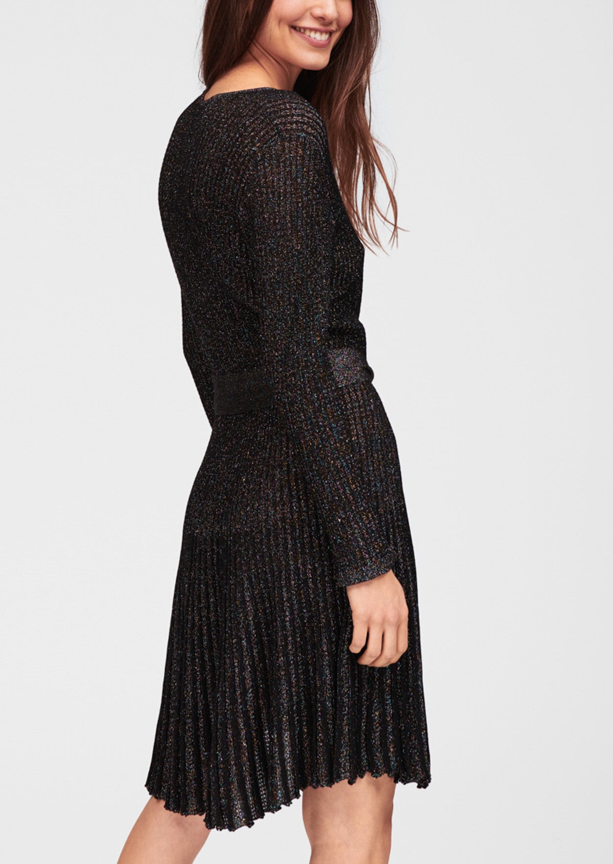 Maille noire plissée en lurex Faume - seconde main