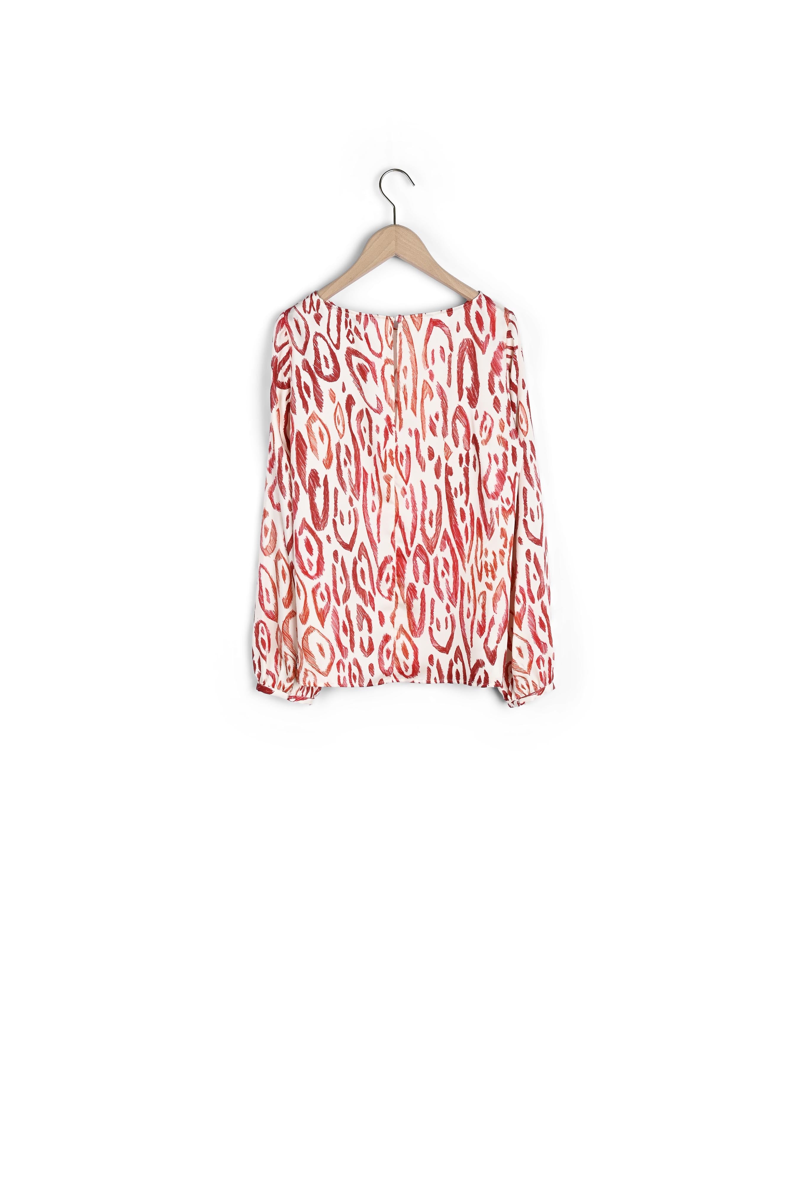 Blouse Tabeca écrue imprimé graphique léopard Faume - seconde main