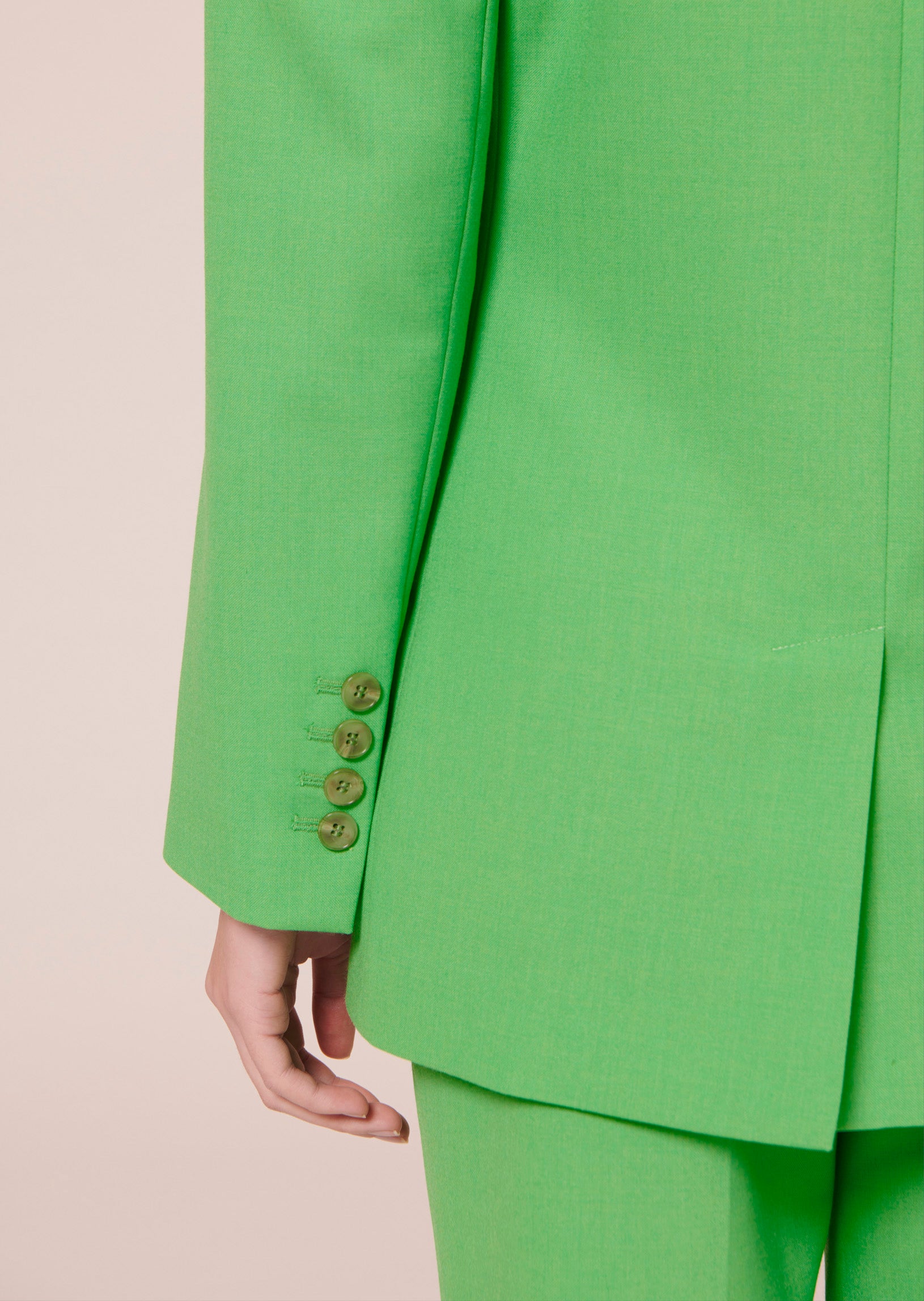 Veste Viola verte en laine froide Faume - seconde main