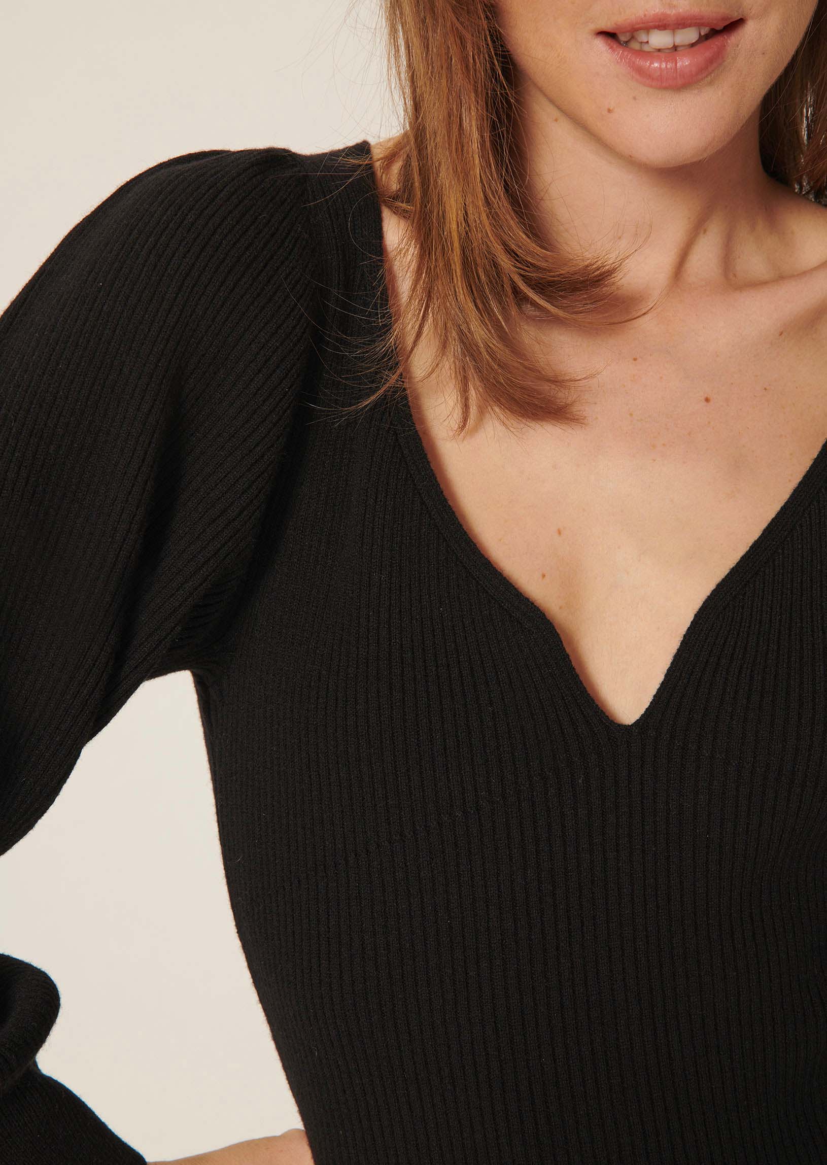 Robe Robyn noire en maille Faume - seconde main