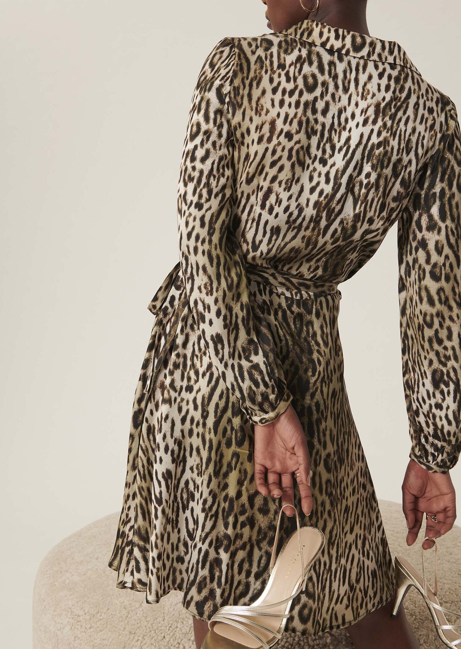 Robe Rysis beige imprimé léopard Faume - seconde main