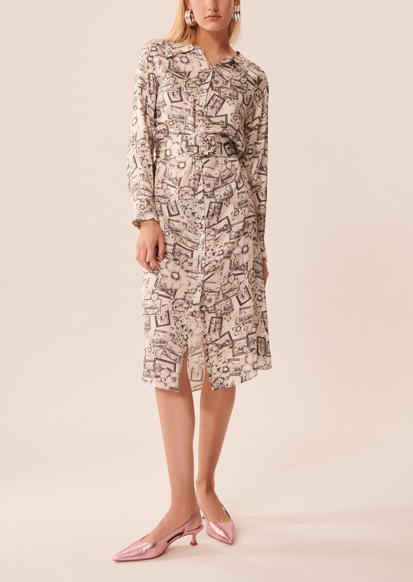 Robe Rachele écrue imprimé Faume - seconde main