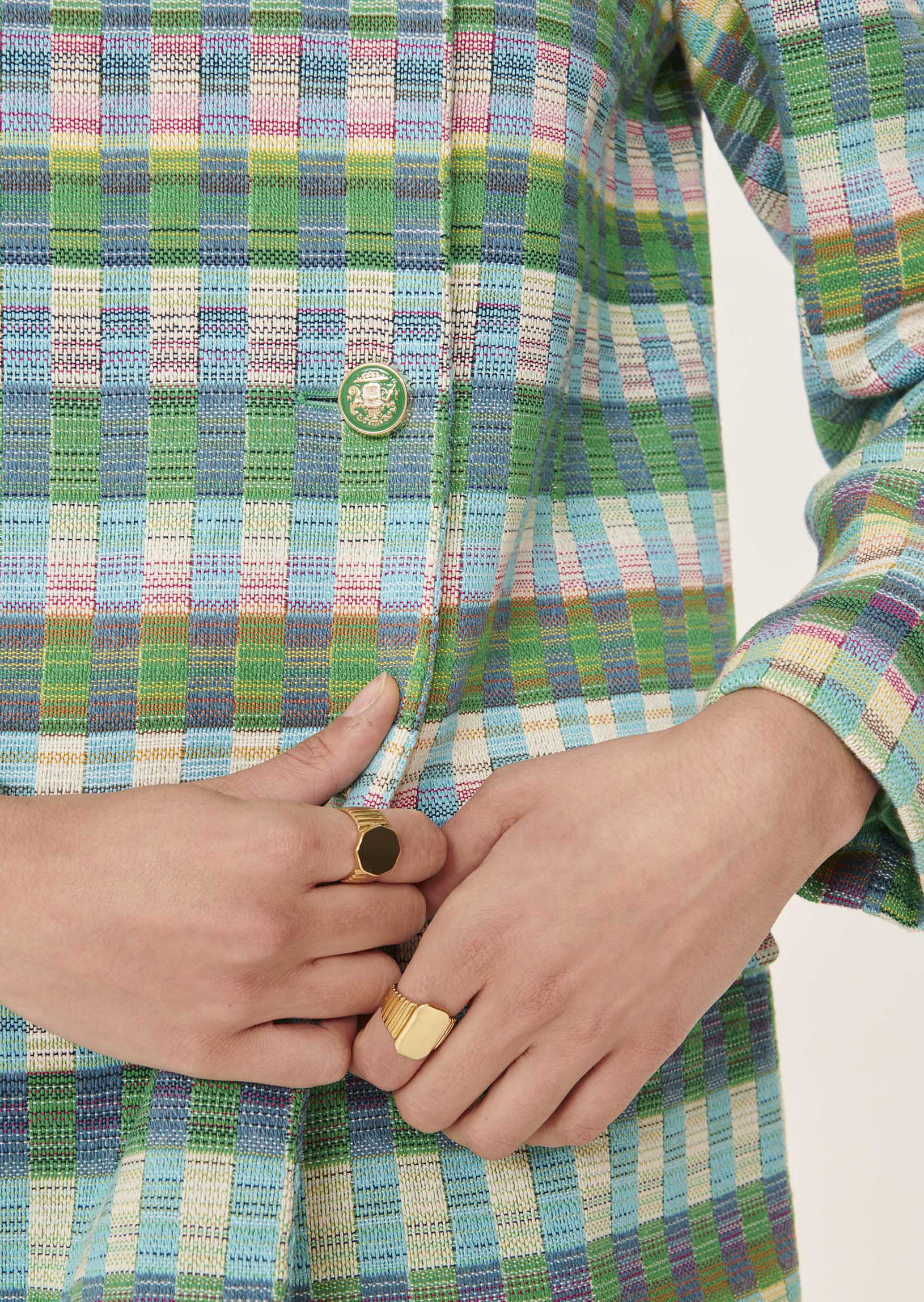 Manteau Maia vert en jacquard Faume - seconde main