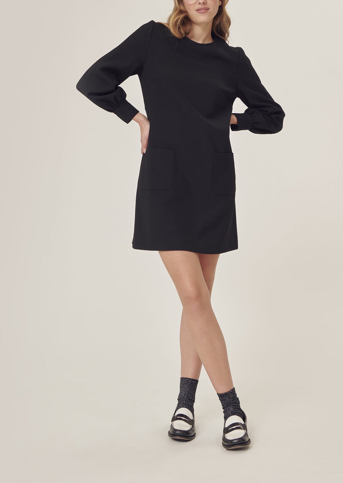 Robe Rose noire en toile double Faume - seconde main