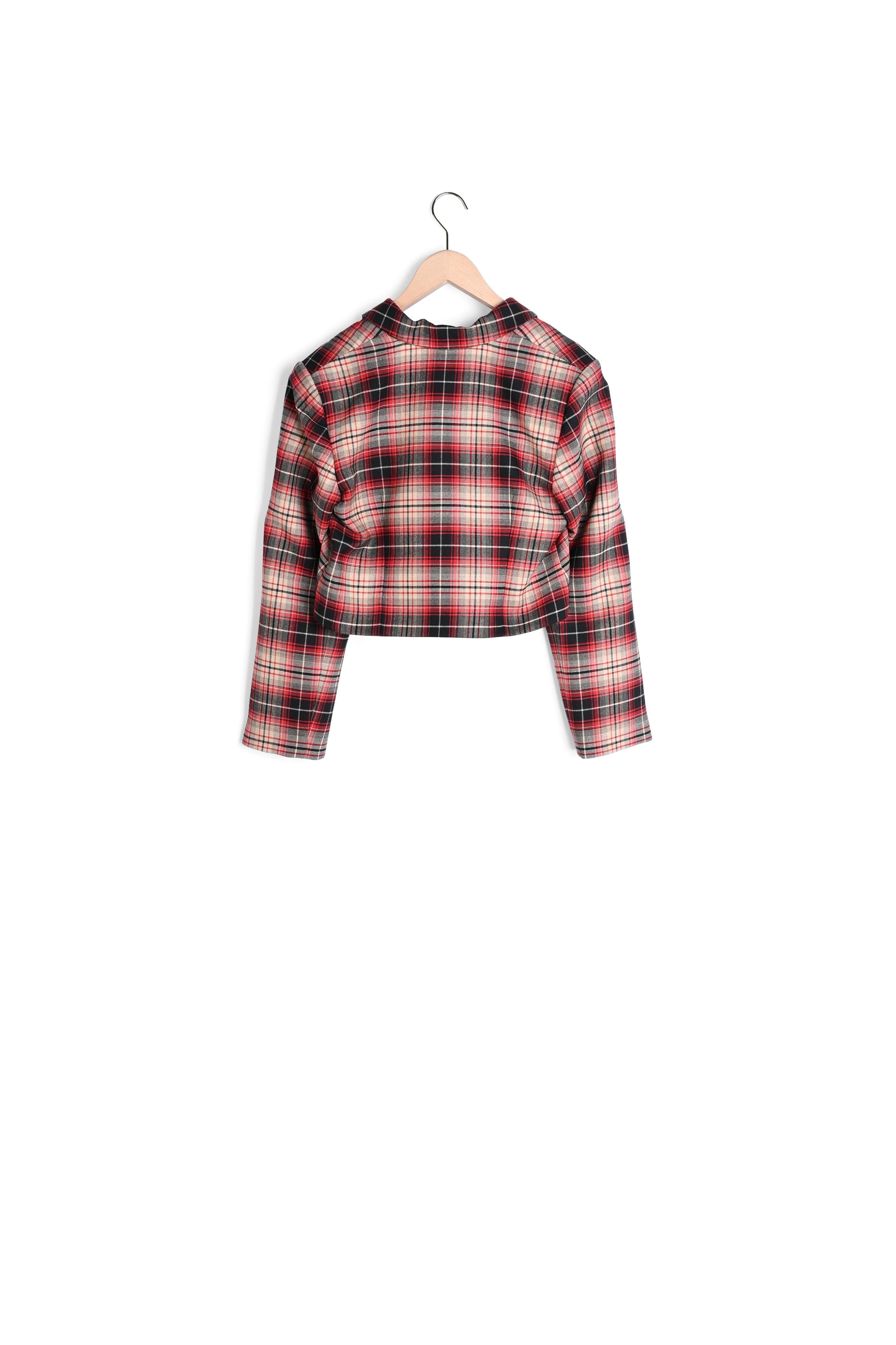 Veste Vivick rouge en tartan Faume - seconde main