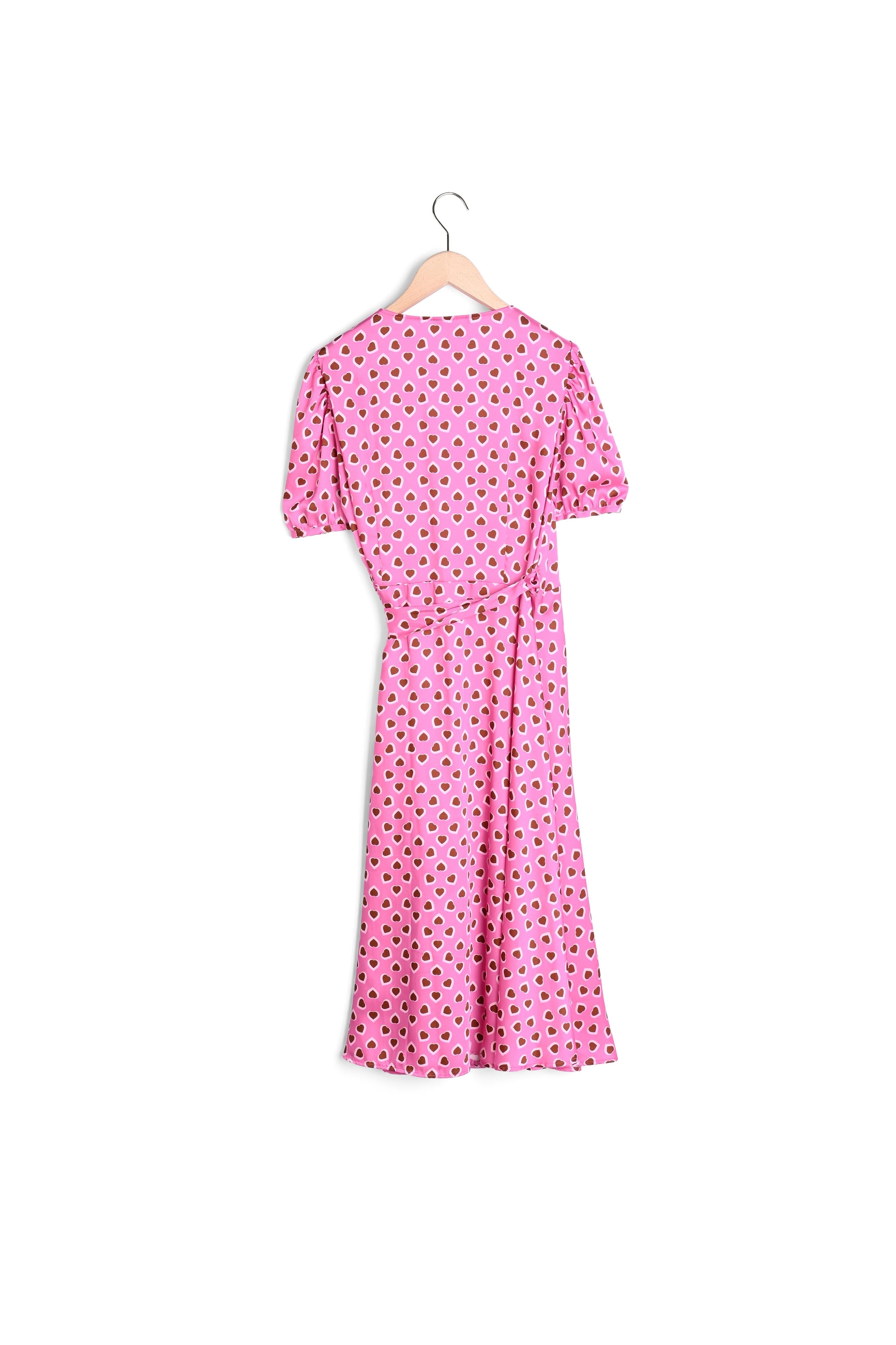 Robe Ravas rose imprimé coeur Faume - seconde main