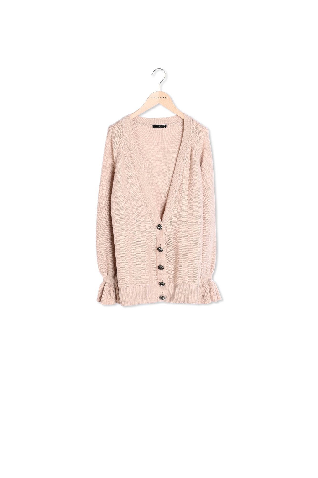 Gilet Giulia beige en merinos et cachemire Faume - seconde main