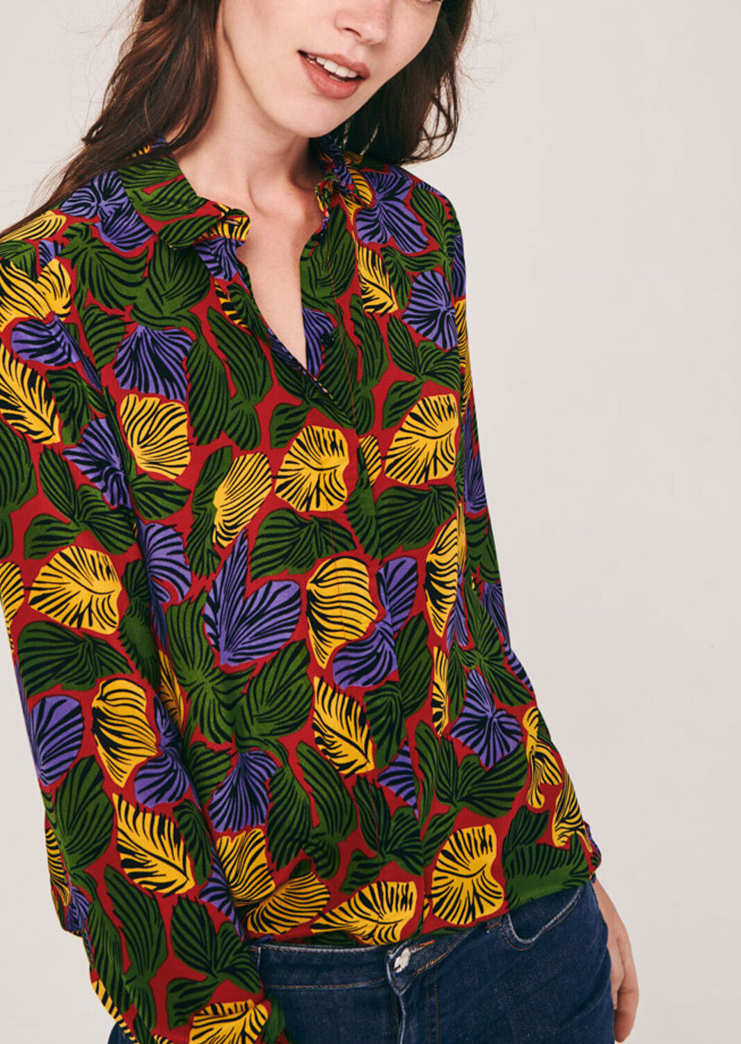 Chemise imprimée feuillage Faume - seconde main